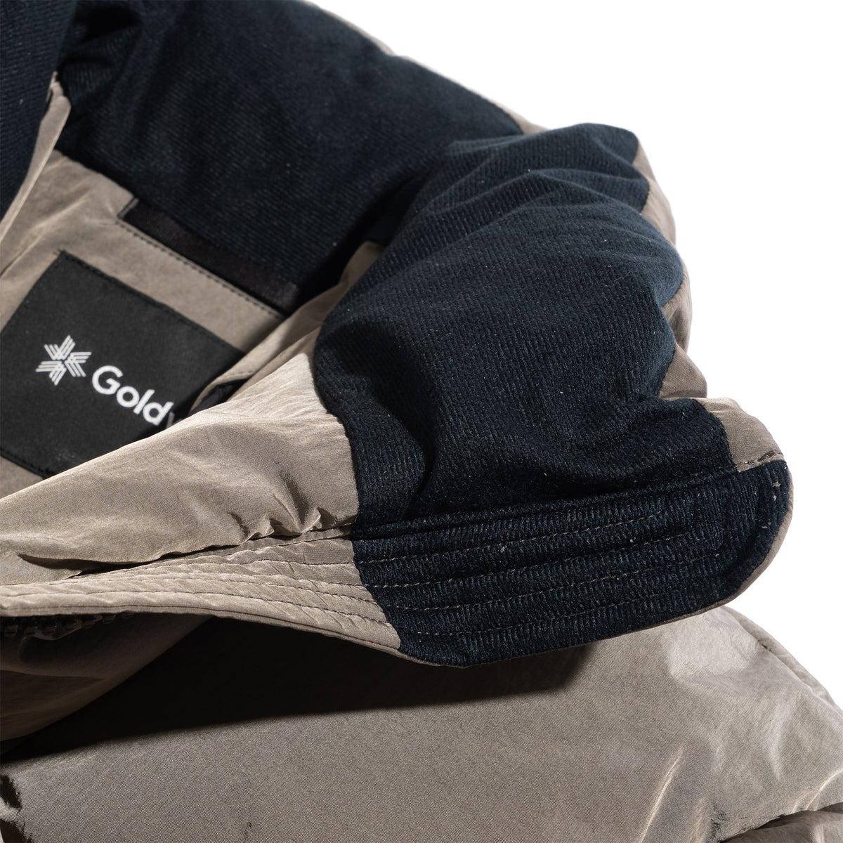 Dope Dyed Ripple Nylon Down Jacket Woody Beige GL26330