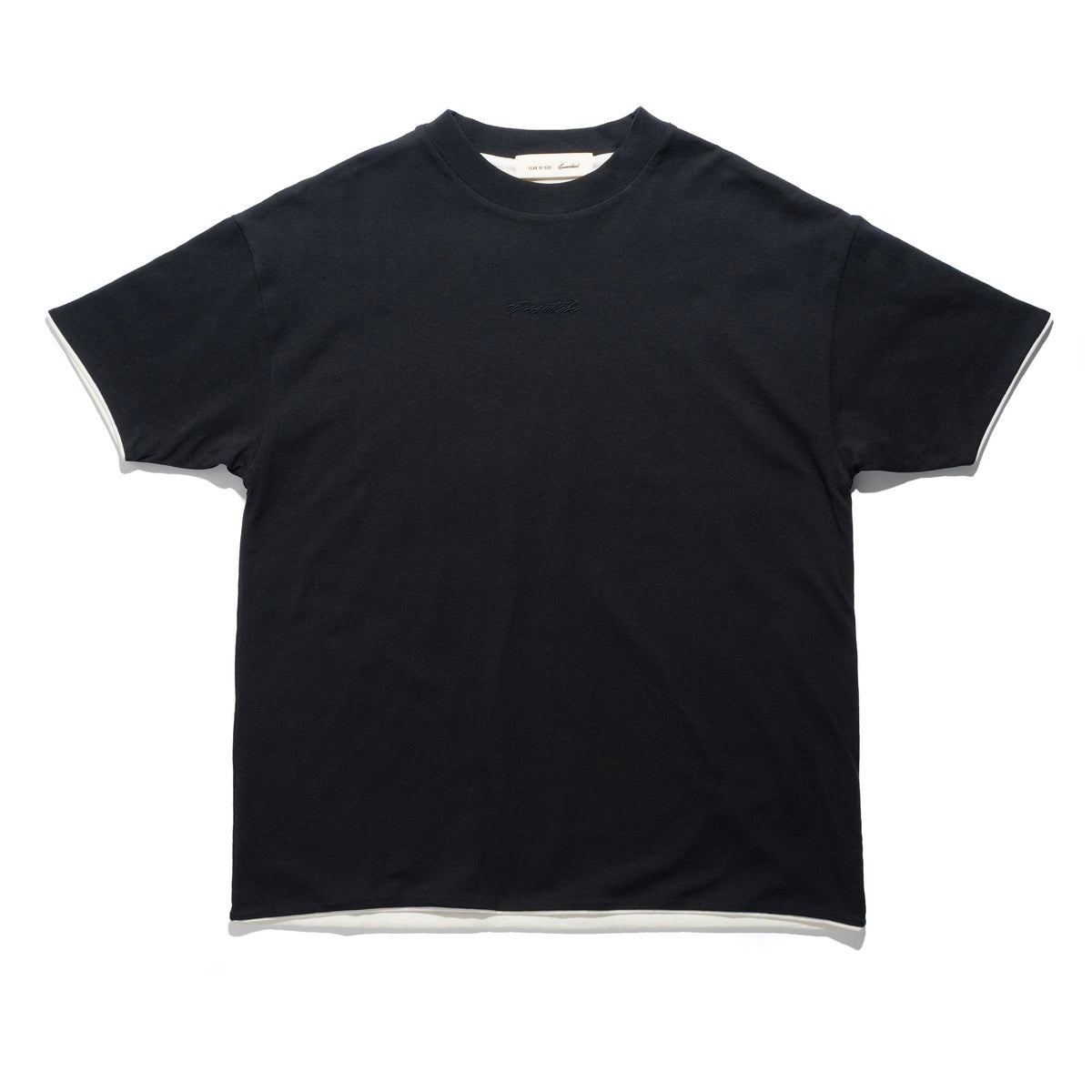 Double Layered Tee Washed Black RW00431-0314