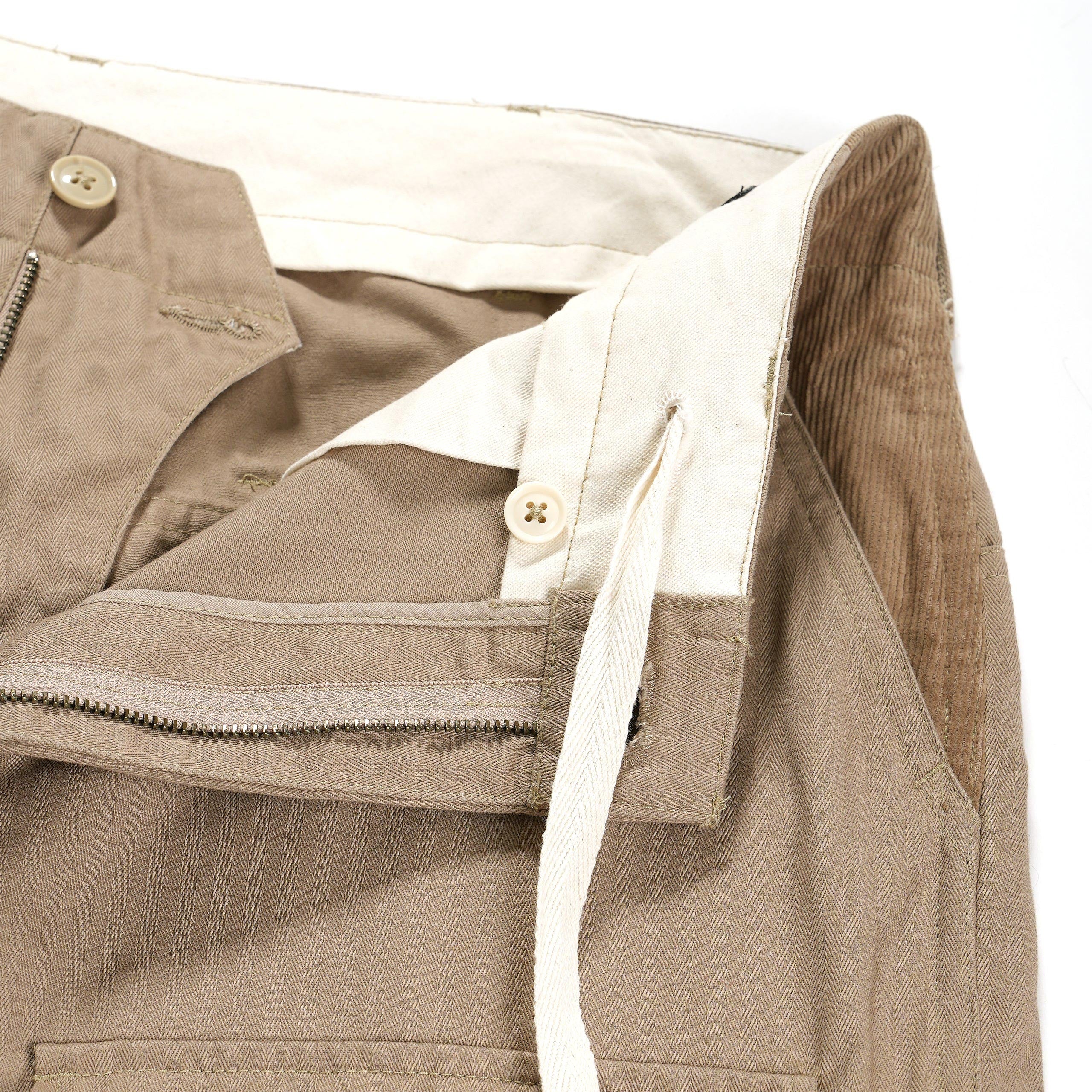EG Field Pant 23F1F034 Khaki Cotton Herringbone Twill