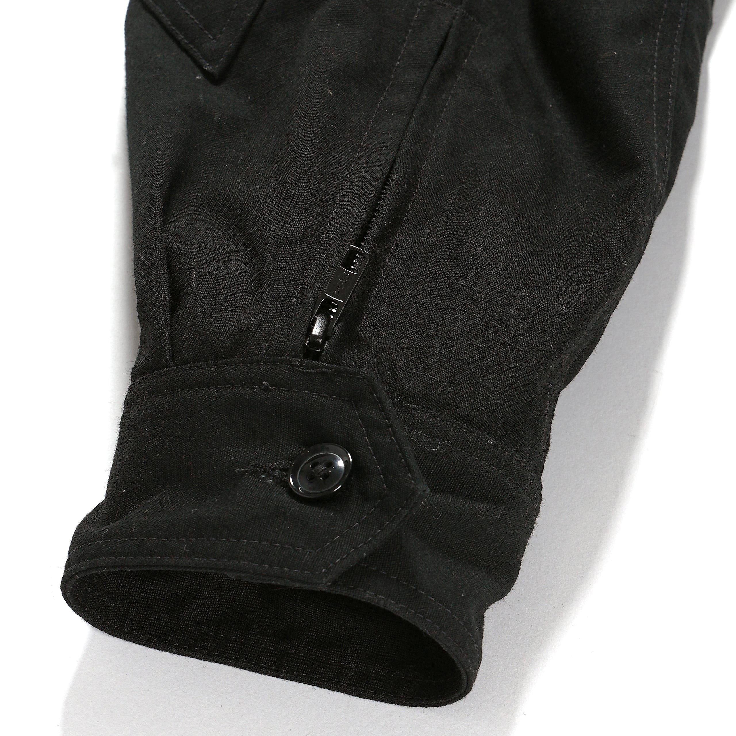 EG G8 Jacket 23F1D062 Black Heavyweight Cotton Ripstop