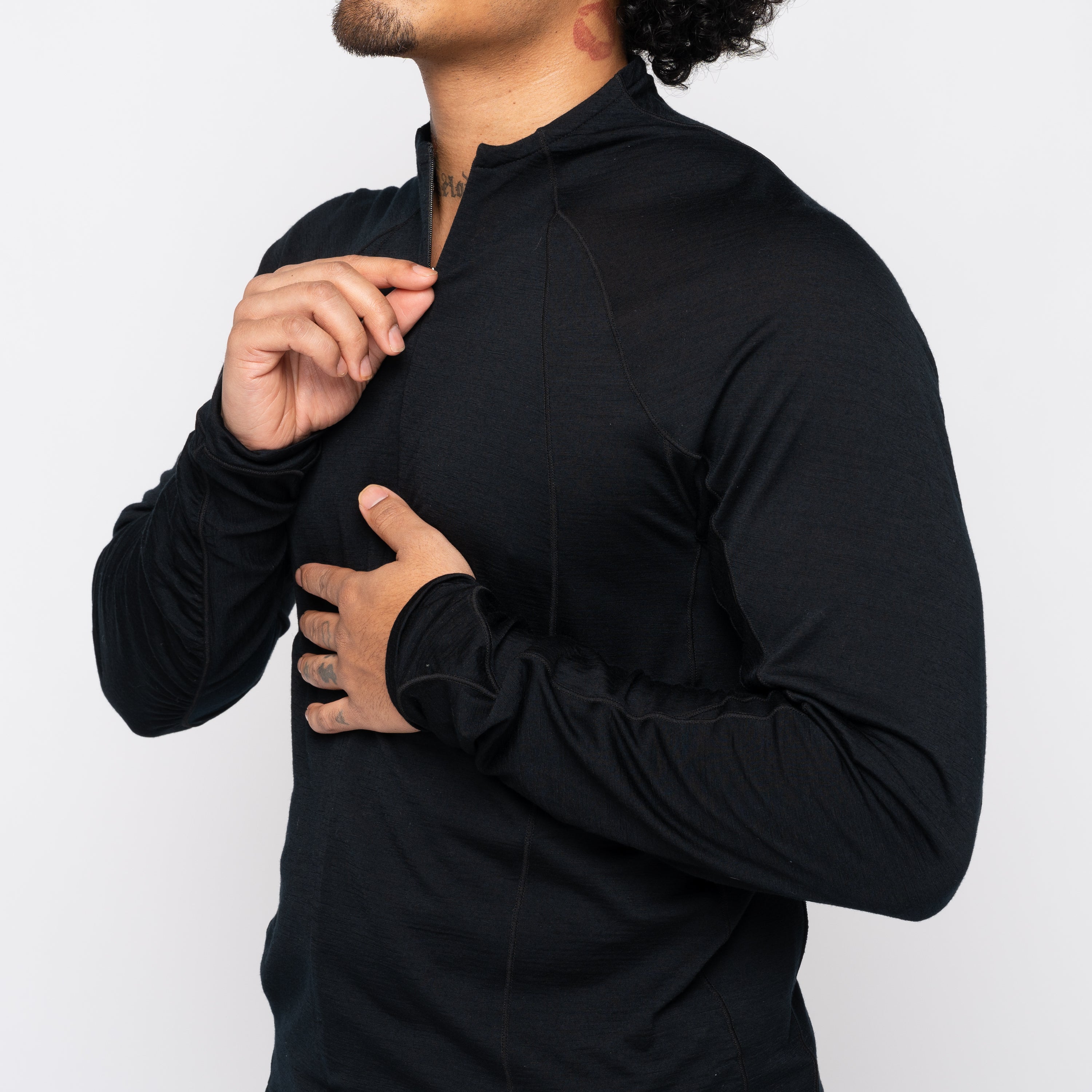 Goldwin 0 Wool Half Zip LS Black GZ44104 – Unit-le-immShops