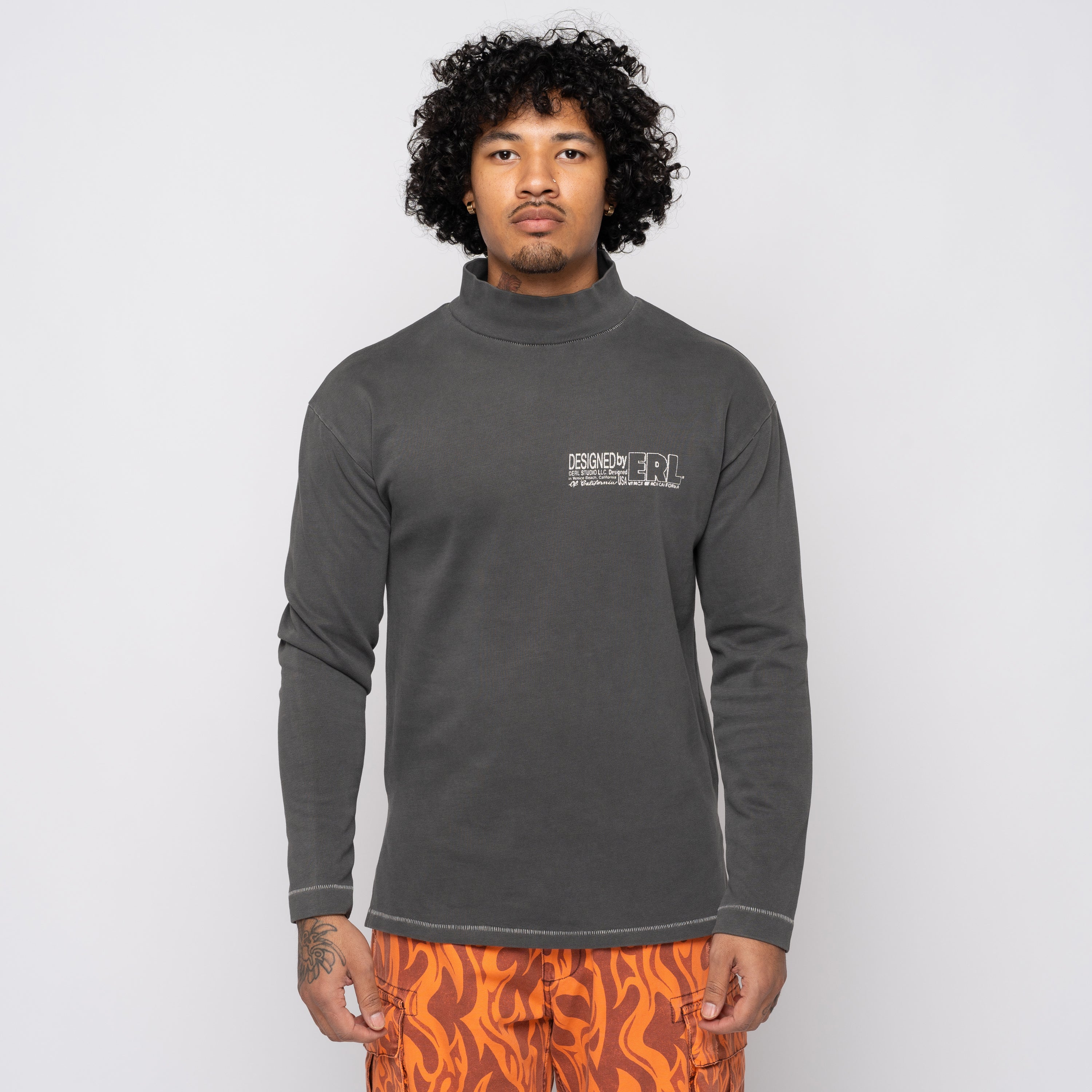 Make Believe Mock Neck L/S Tee Black ERL08T010 – Capsule