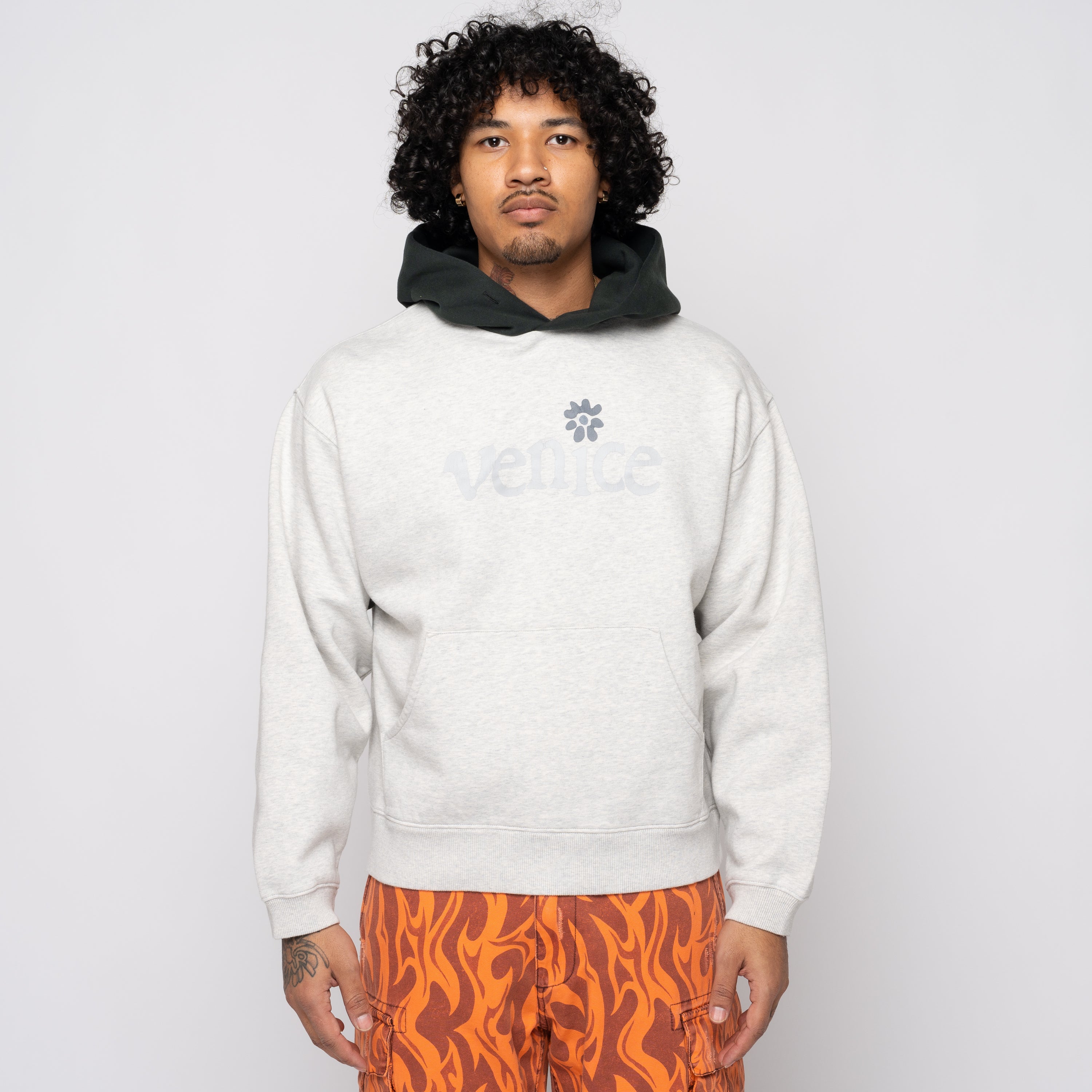 ◆ERL 最新作◆Venice ニットフーディ/Gray◆ Grey ERL Venice Knit Hoodie | SVD