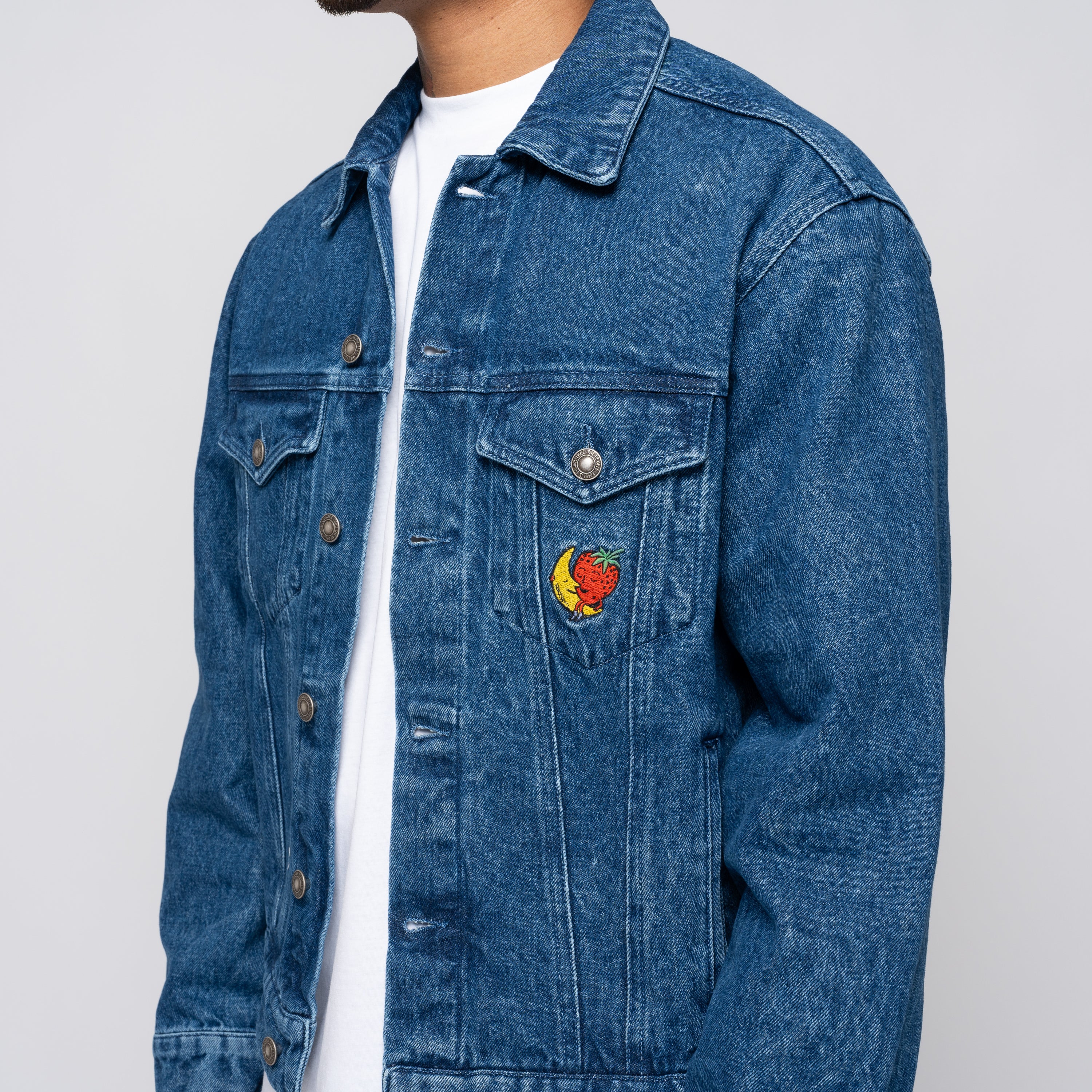 SHFW Perennial Logo Denim Trucker Jacket Blue SHF05J008 – Capsule