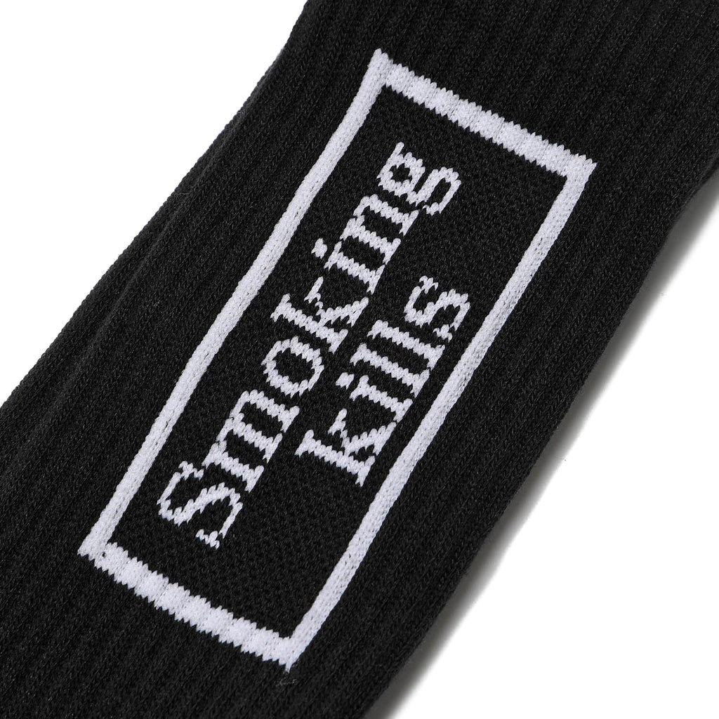 Smoking Kills Box Logo Sock FRA570 Black