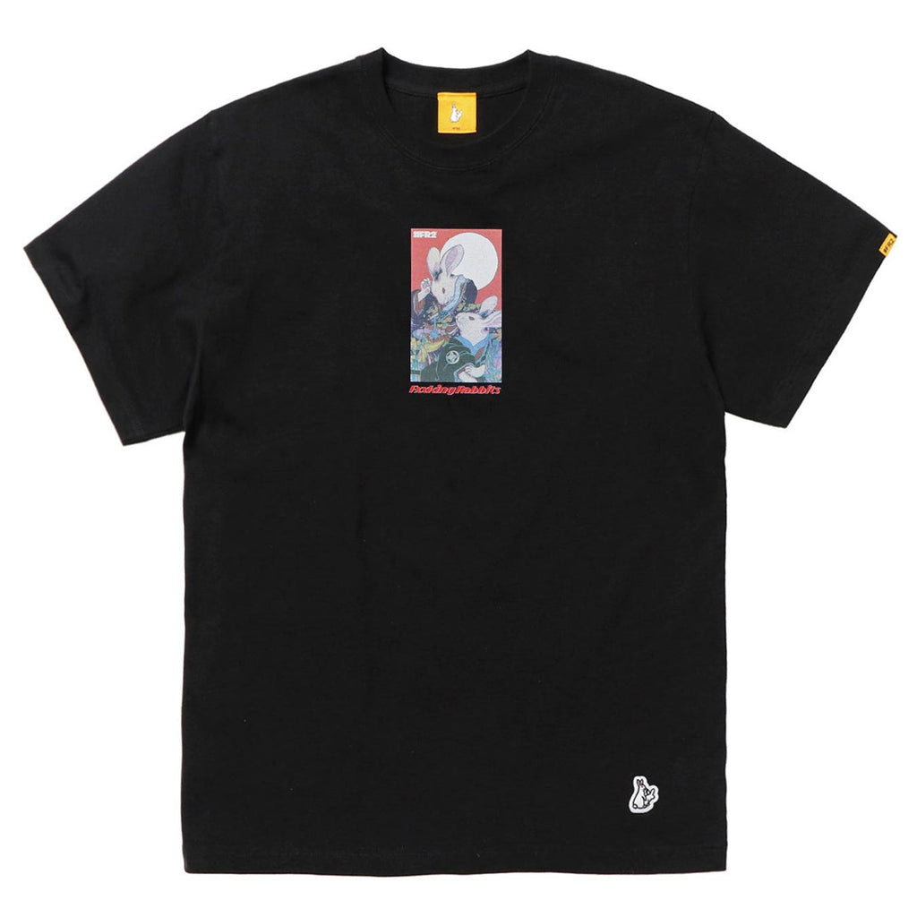Rabbits Hanafuda Tee FRC2509 Black