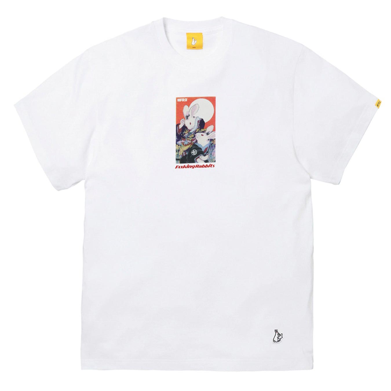 Rabbits Hanafuda Tee FRC2509 White