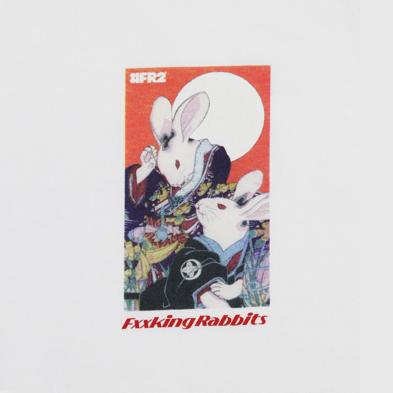 Rabbits Hanafuda Tee FRC2509 White