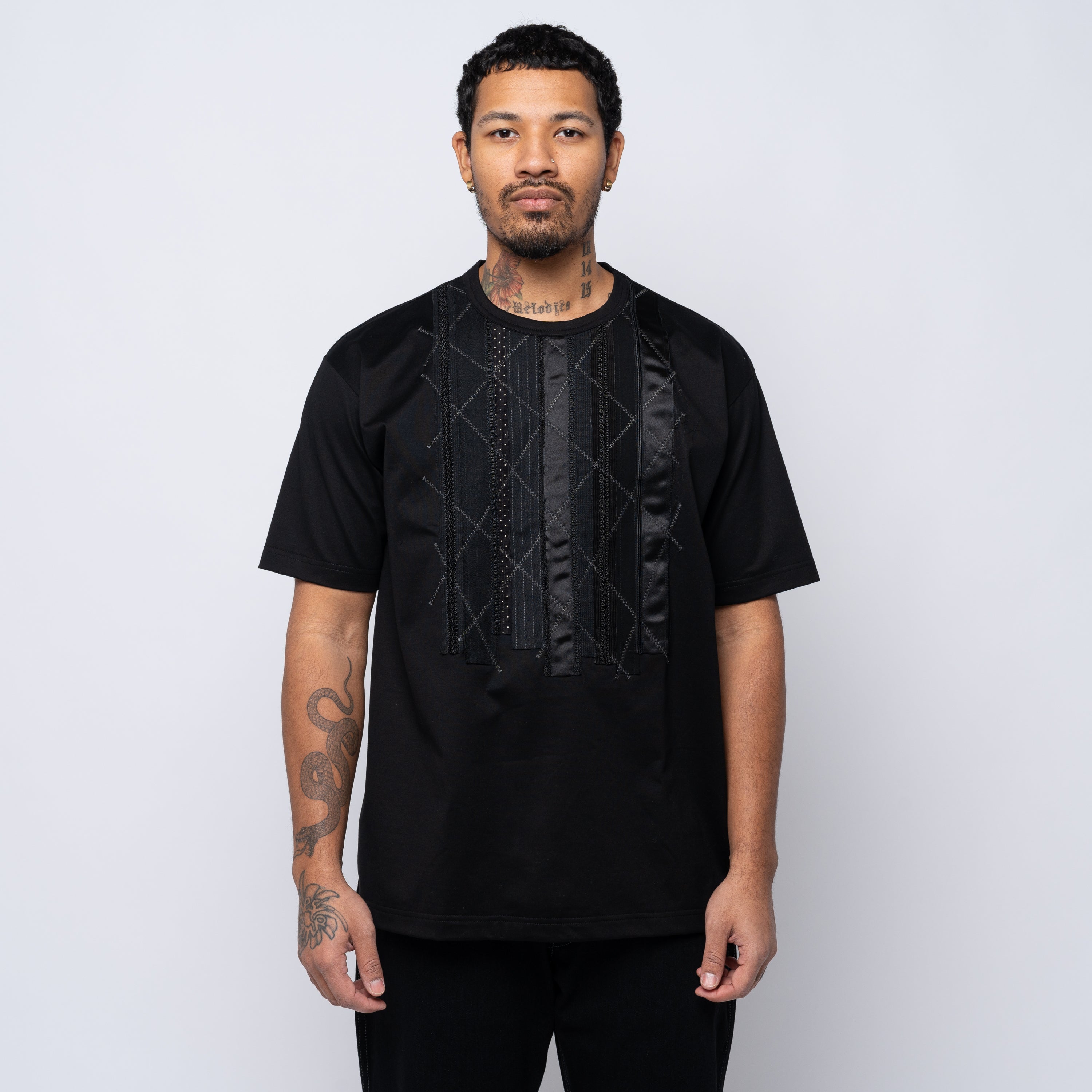 JWM S/S Patchwork Tee Black WO-T008-051 – Capsule