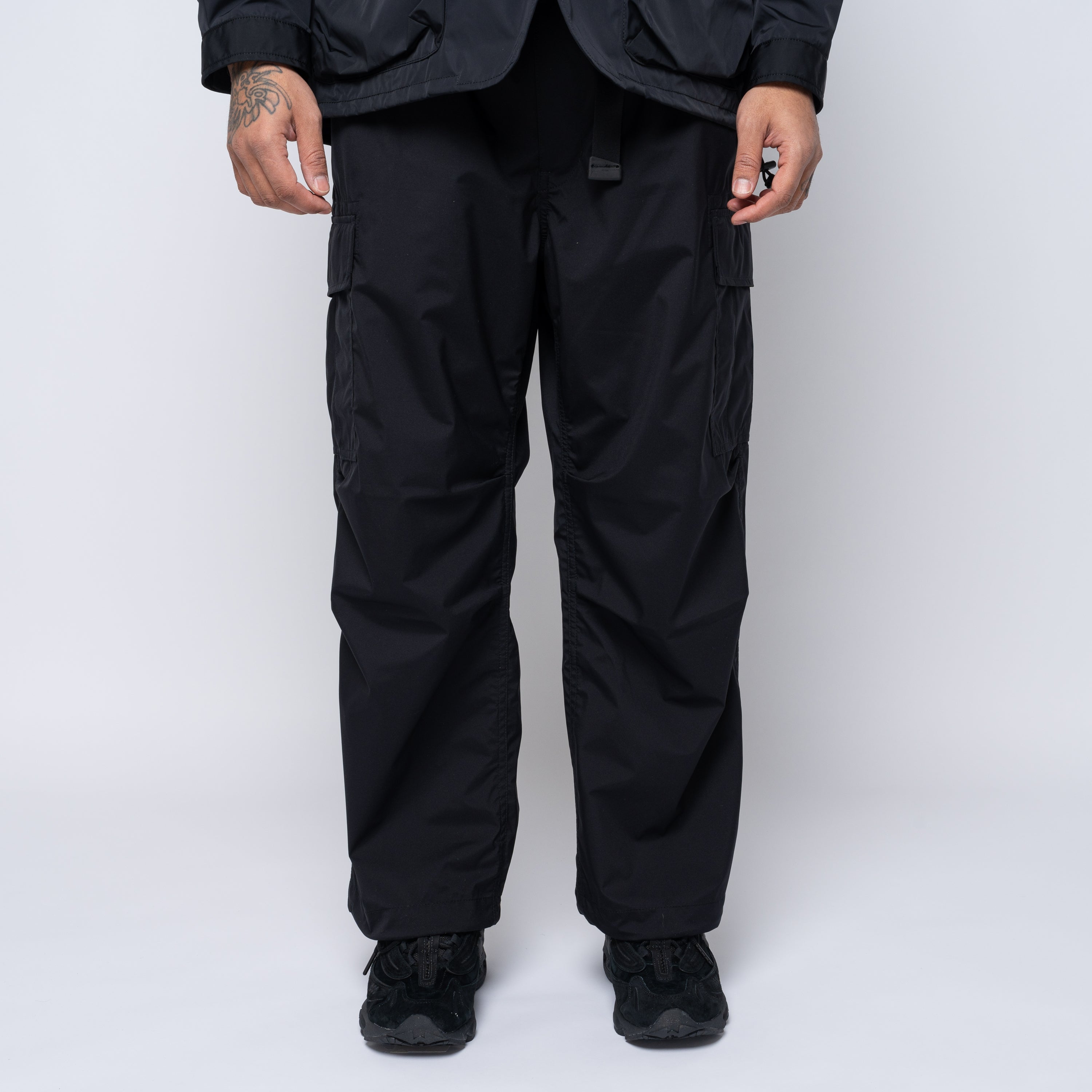 CdGH Nylon Wide Cargo Pants Black HO-P004-051 – Capsule
