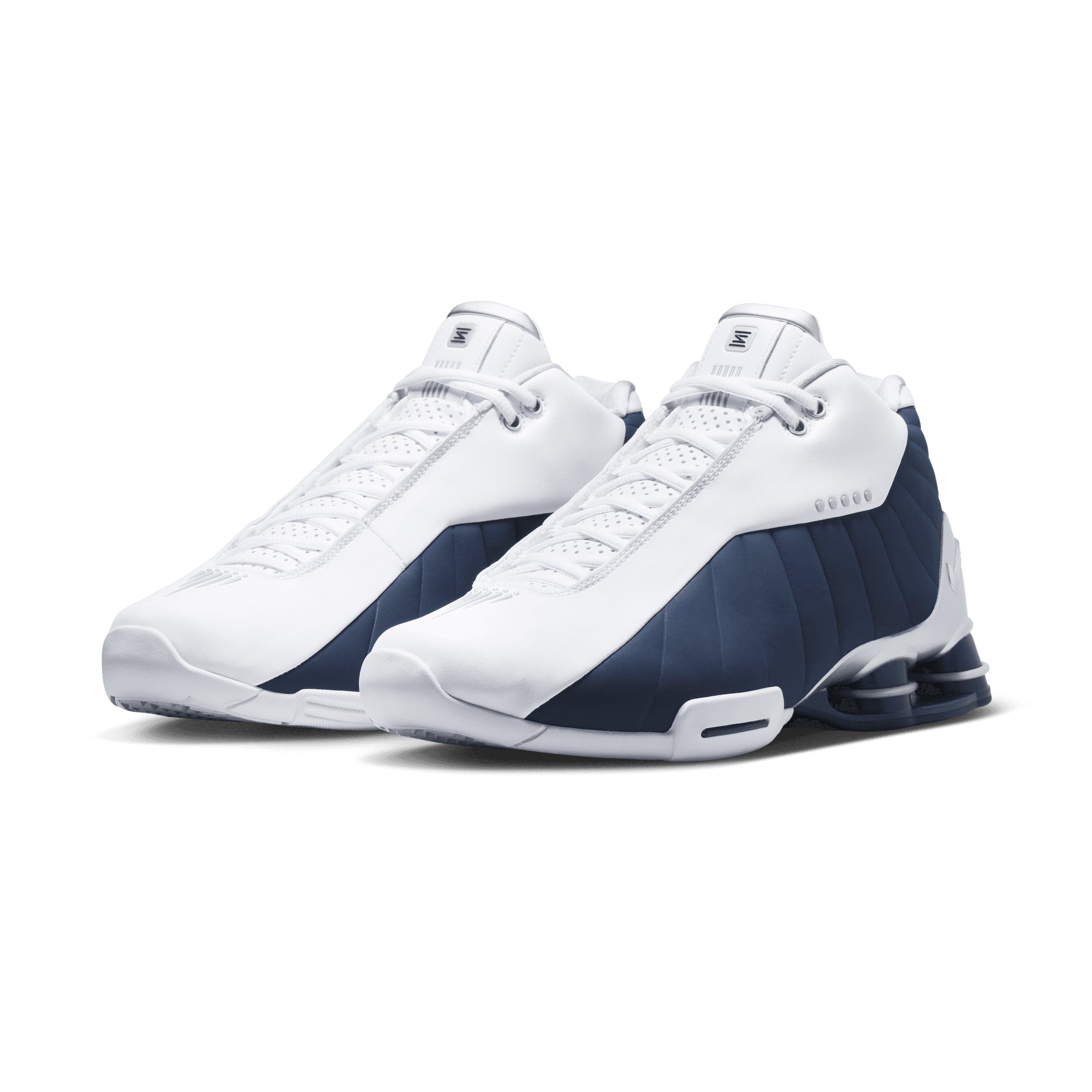 Nike Shox BB4 WHITE/MIDNIGHT NAVY-METALLIC SILVER IR1983-100