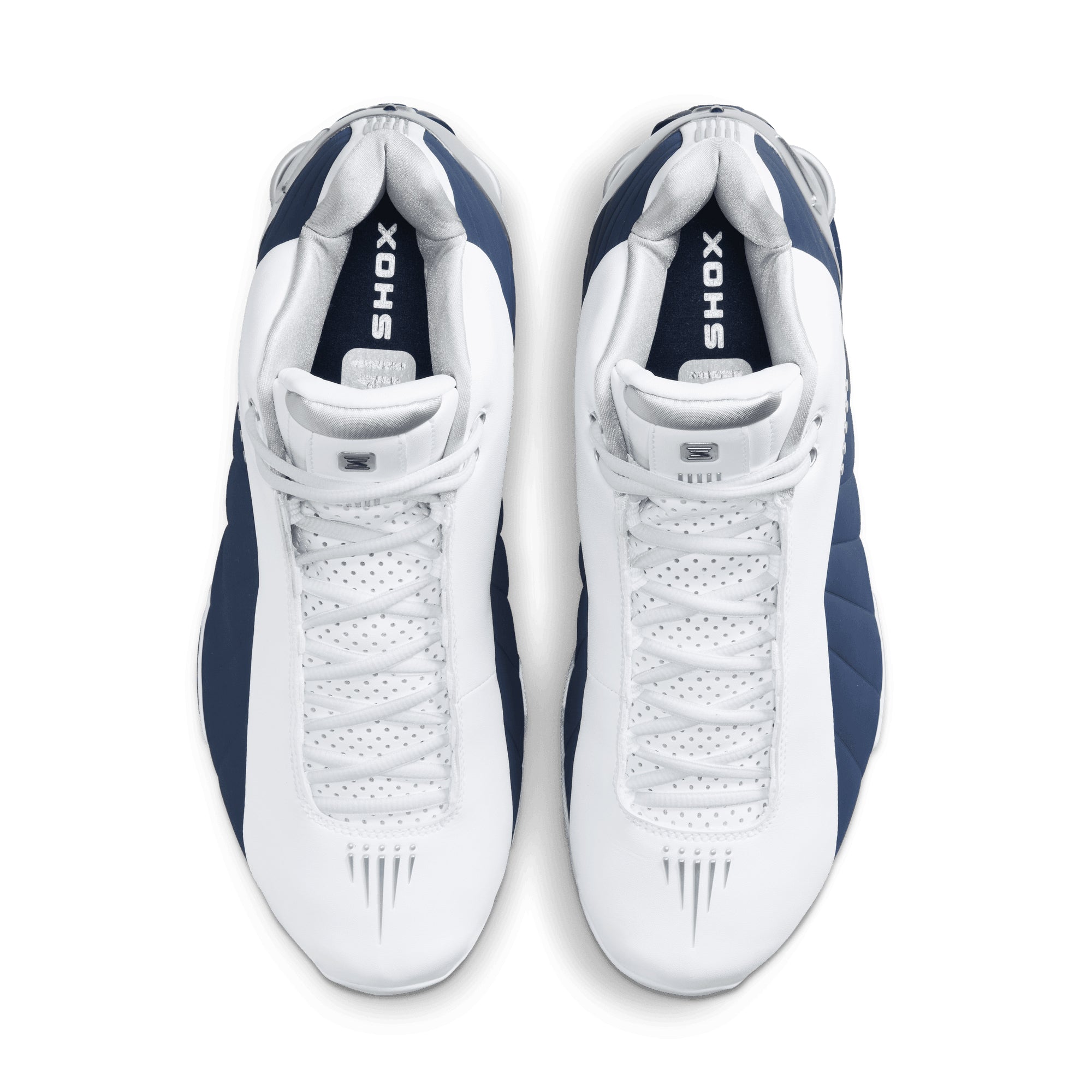 Nike Shox BB4 WHITE/MIDNIGHT NAVY-METALLIC SILVER IR1983-100