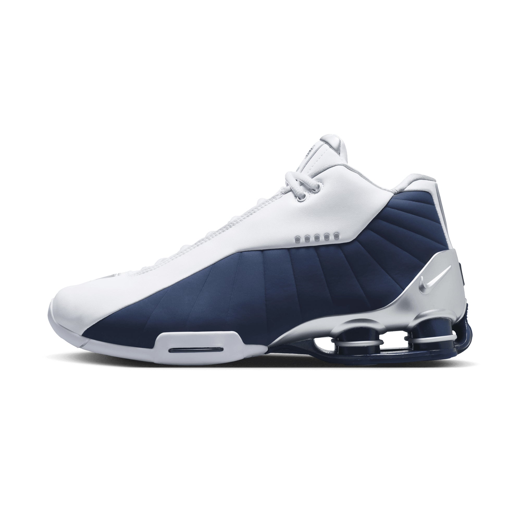 Nike Shox BB4 WHITE/MIDNIGHT NAVY-METALLIC SILVER IR1983-100