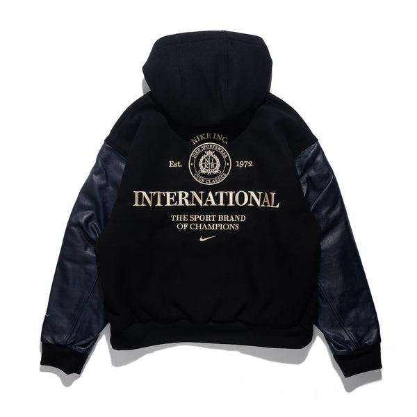 Nike Club Men's Wool Varsity Jacket BLACK/OBSIDIAN/SANDDRIFT IQ0622-010