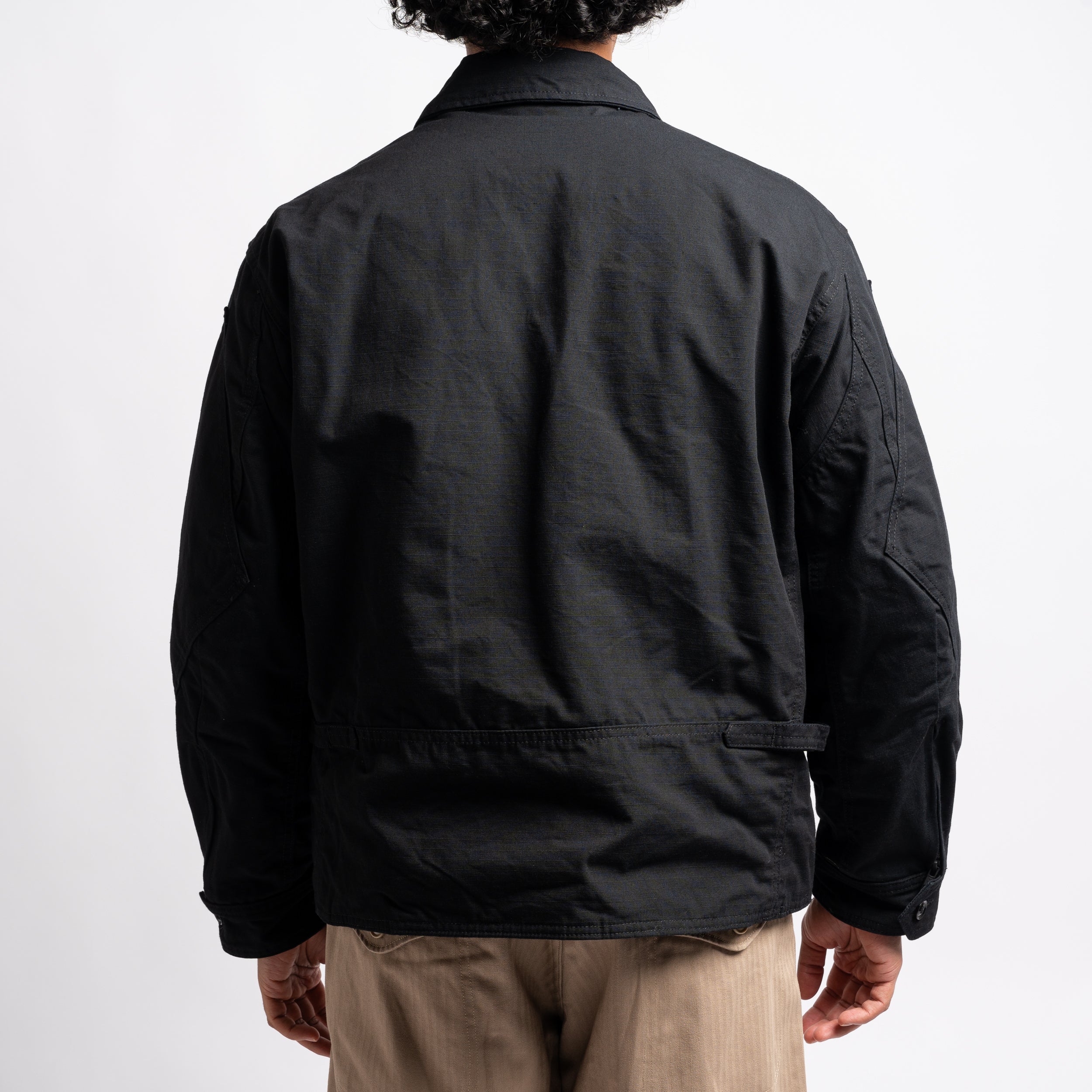 EG G8 Jacket 23F1D062 Black Heavyweight Cotton Ripstop