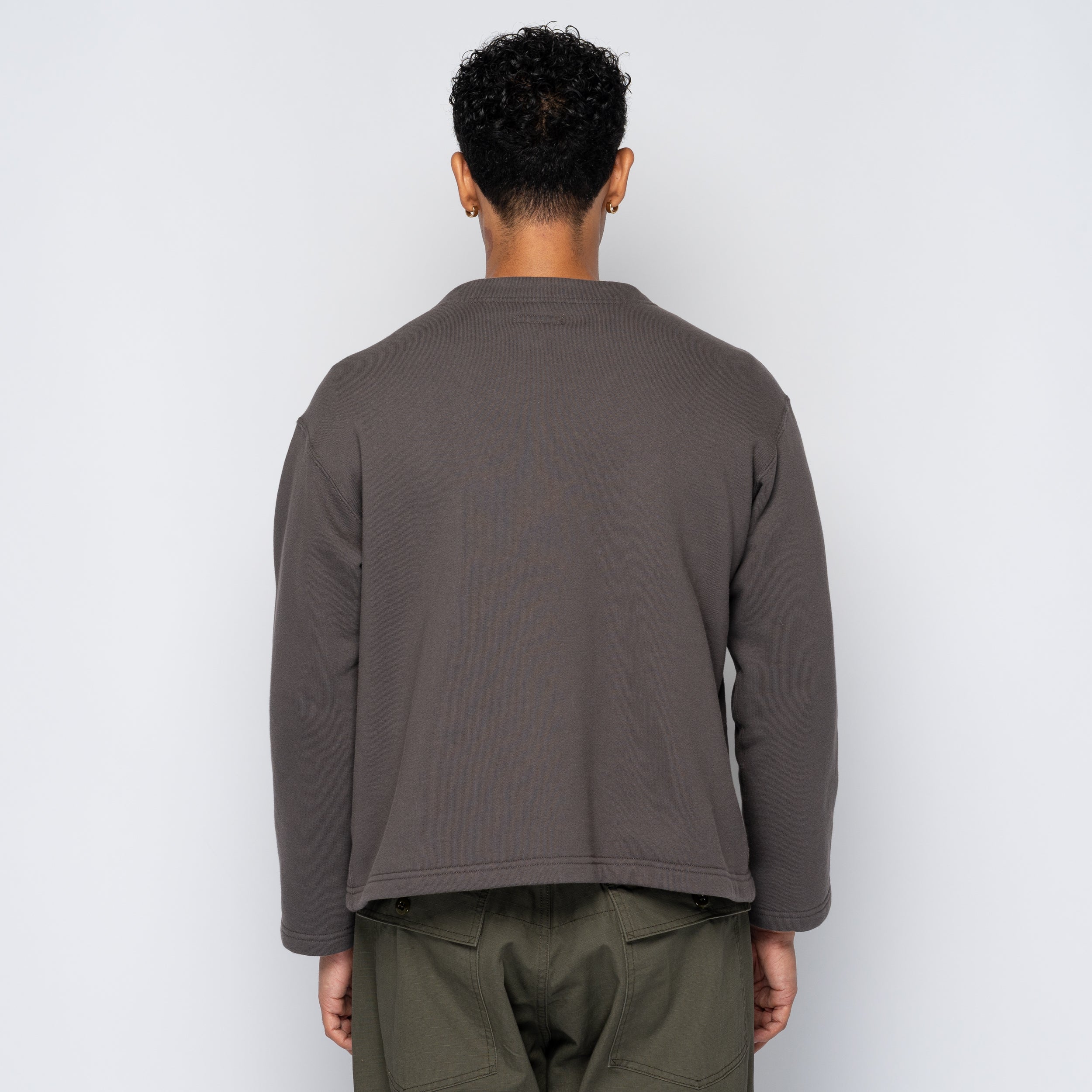 EG Knit Cardigan Graphite 12oz Cotton Fleece 25F1B030