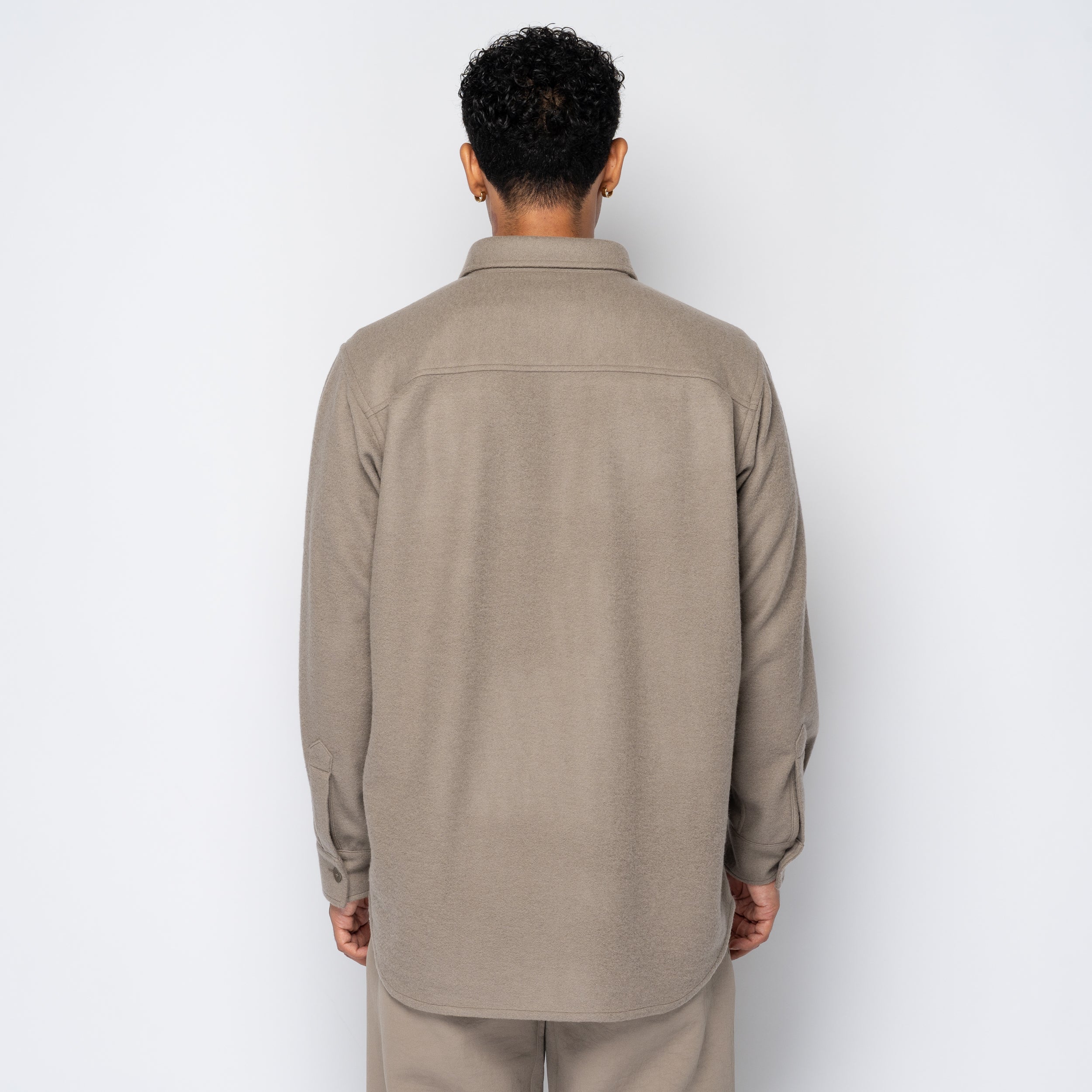 Wool Coptis Shirt Taupe GL55701