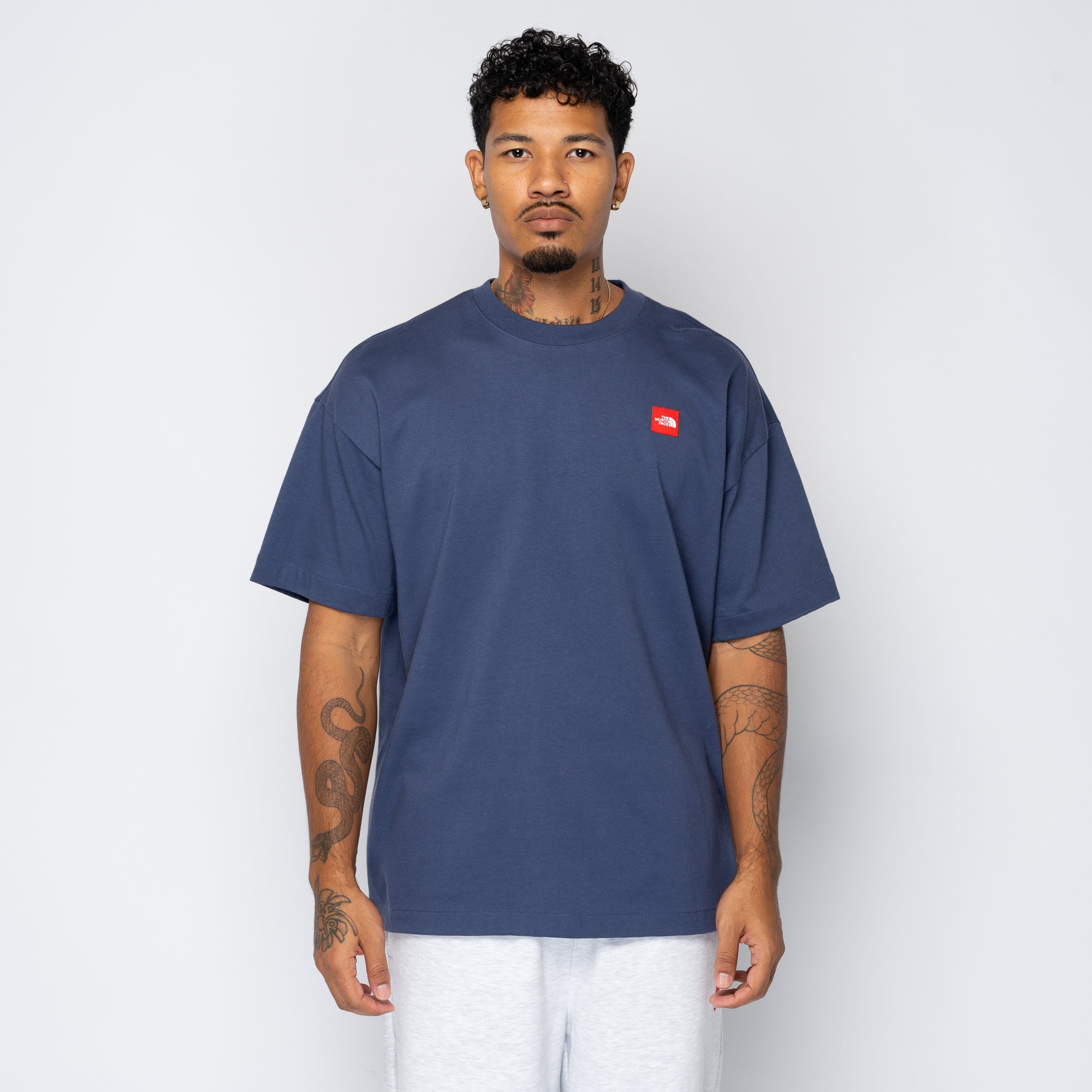 TNF Red Box S/S Tee Lunar Blue NF0A8EG5