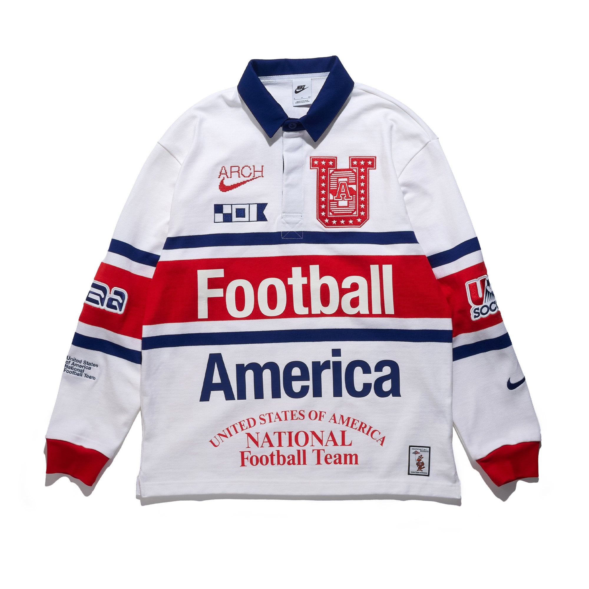 Polo L/S Shirt USA VAA White IM3227-100