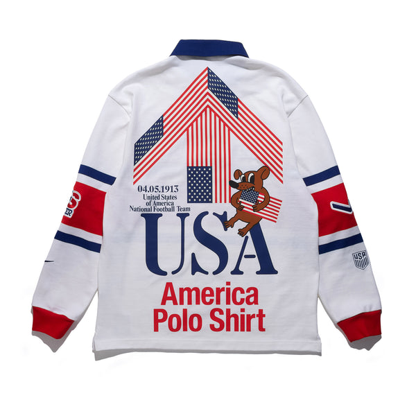 Polo L/S Shirt USA VAA White IM3227-100