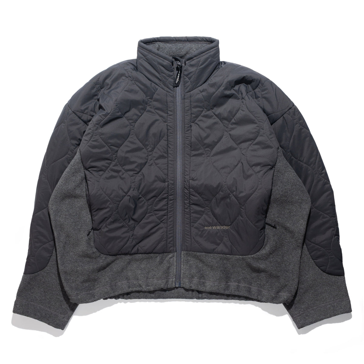 Quilted Fleece Jacket Grey 574-6281040