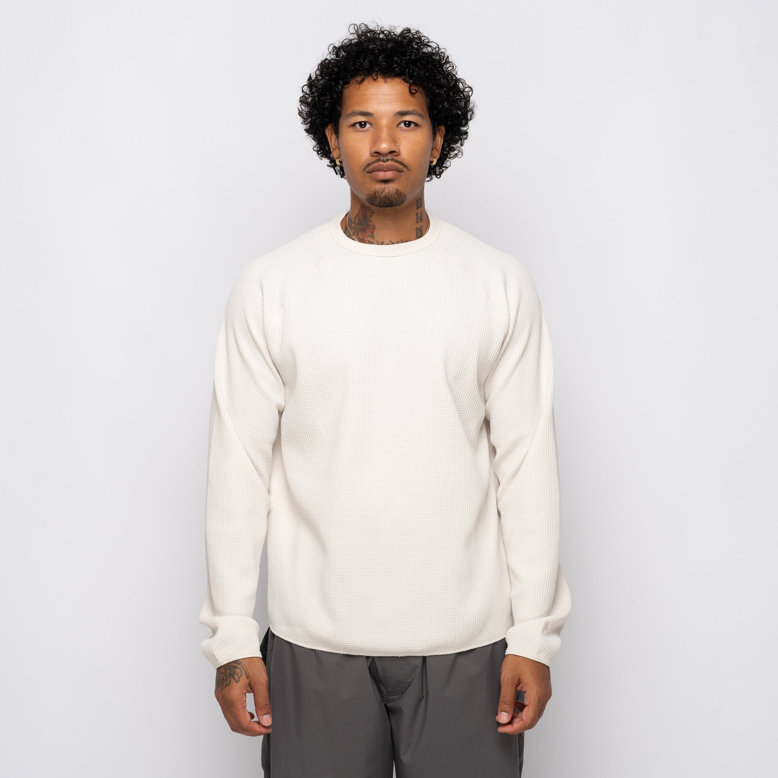 Waffle Light LS Tee Ivory GL45142