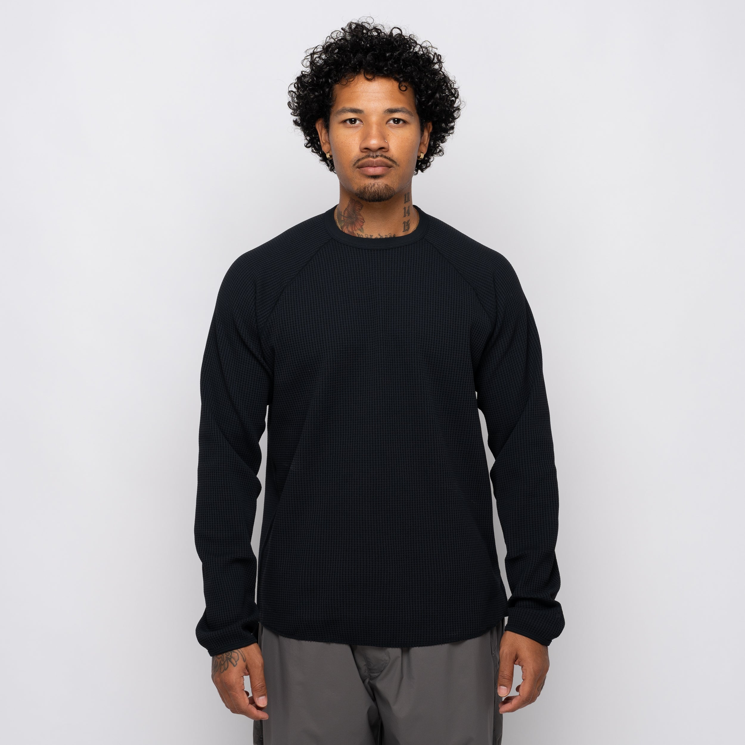 Waffle Light LS Tee Black GL45142