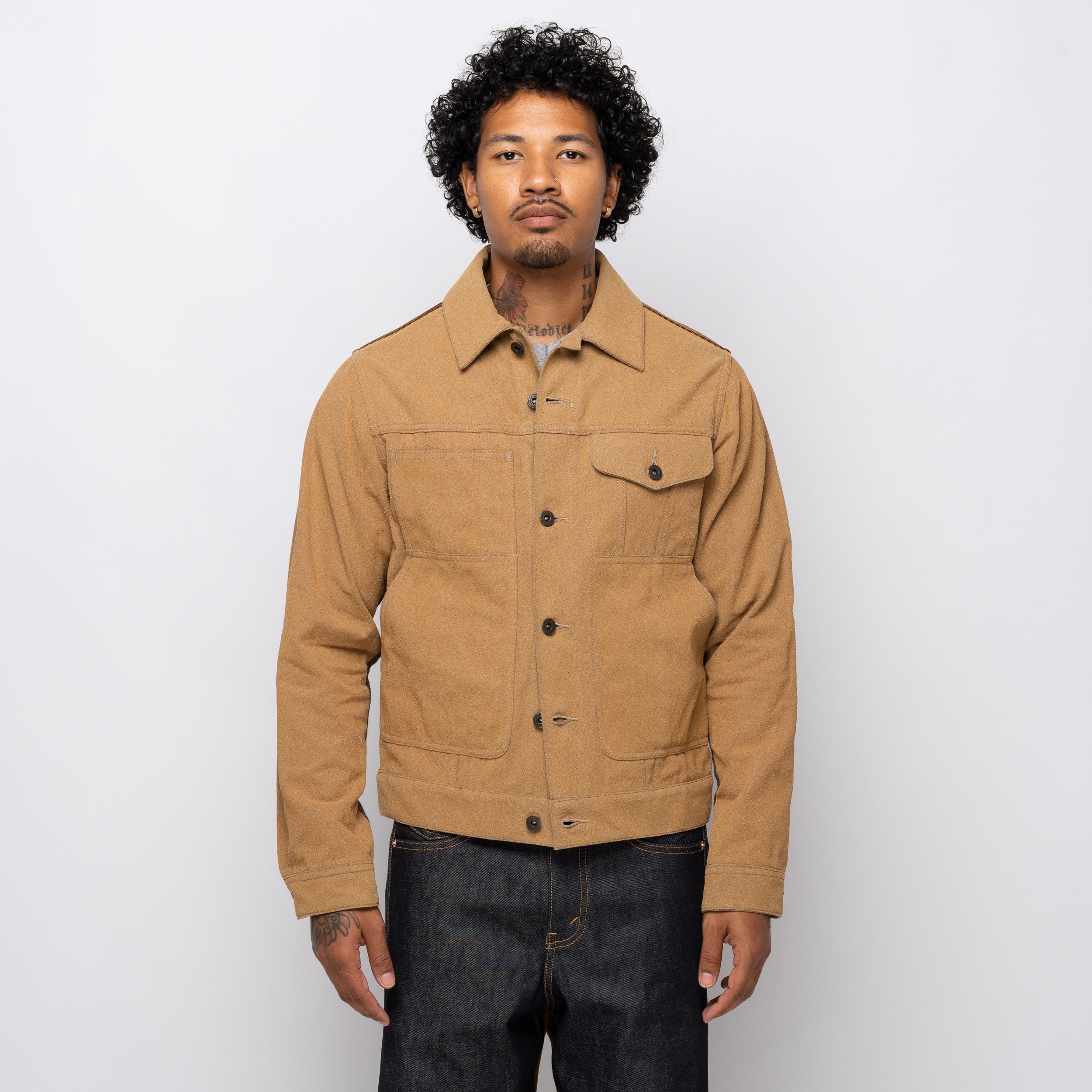 JWM Plaid Work Jacket Brown WP-J015-051-1