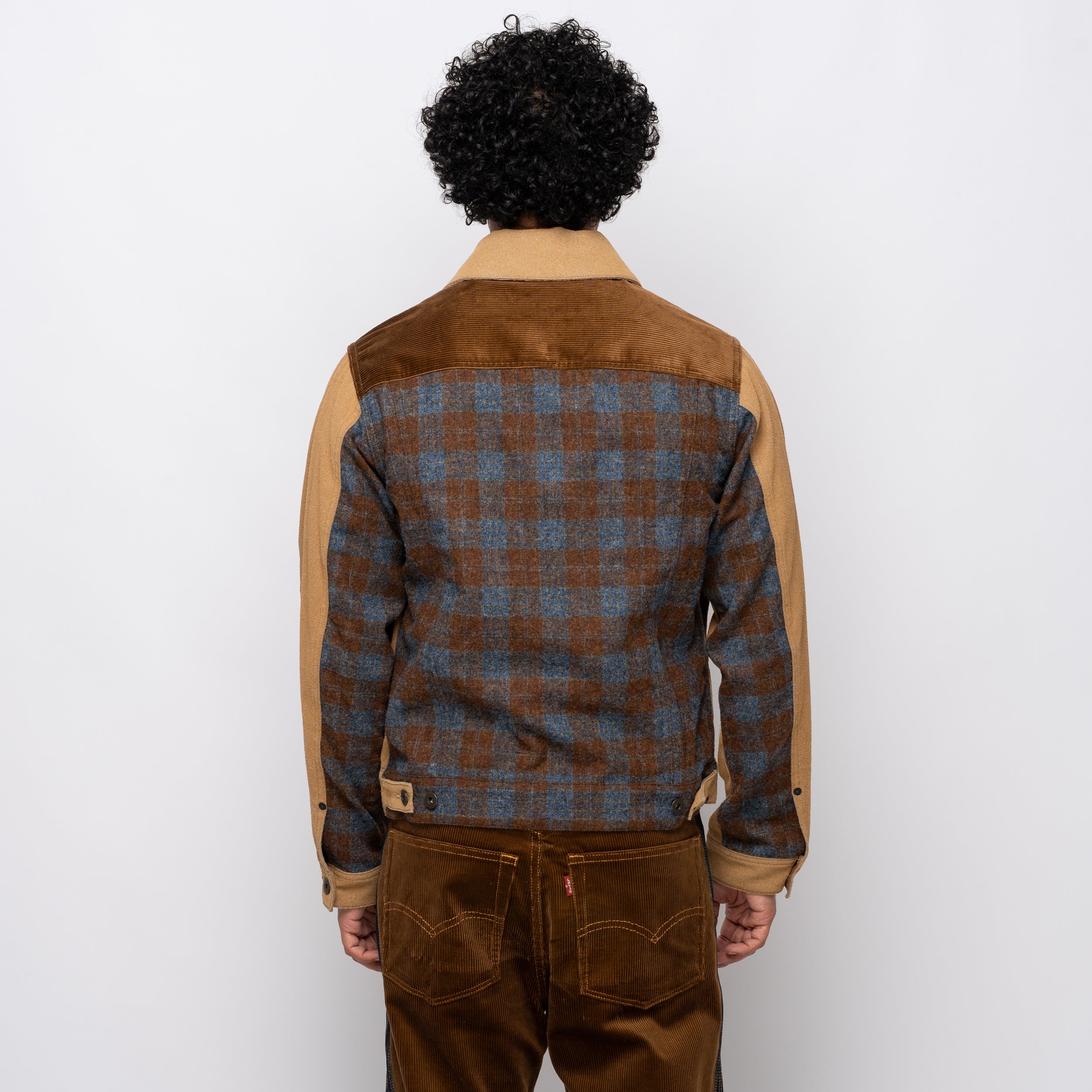 JWM Plaid Work Jacket Brown WP-J015-051-1