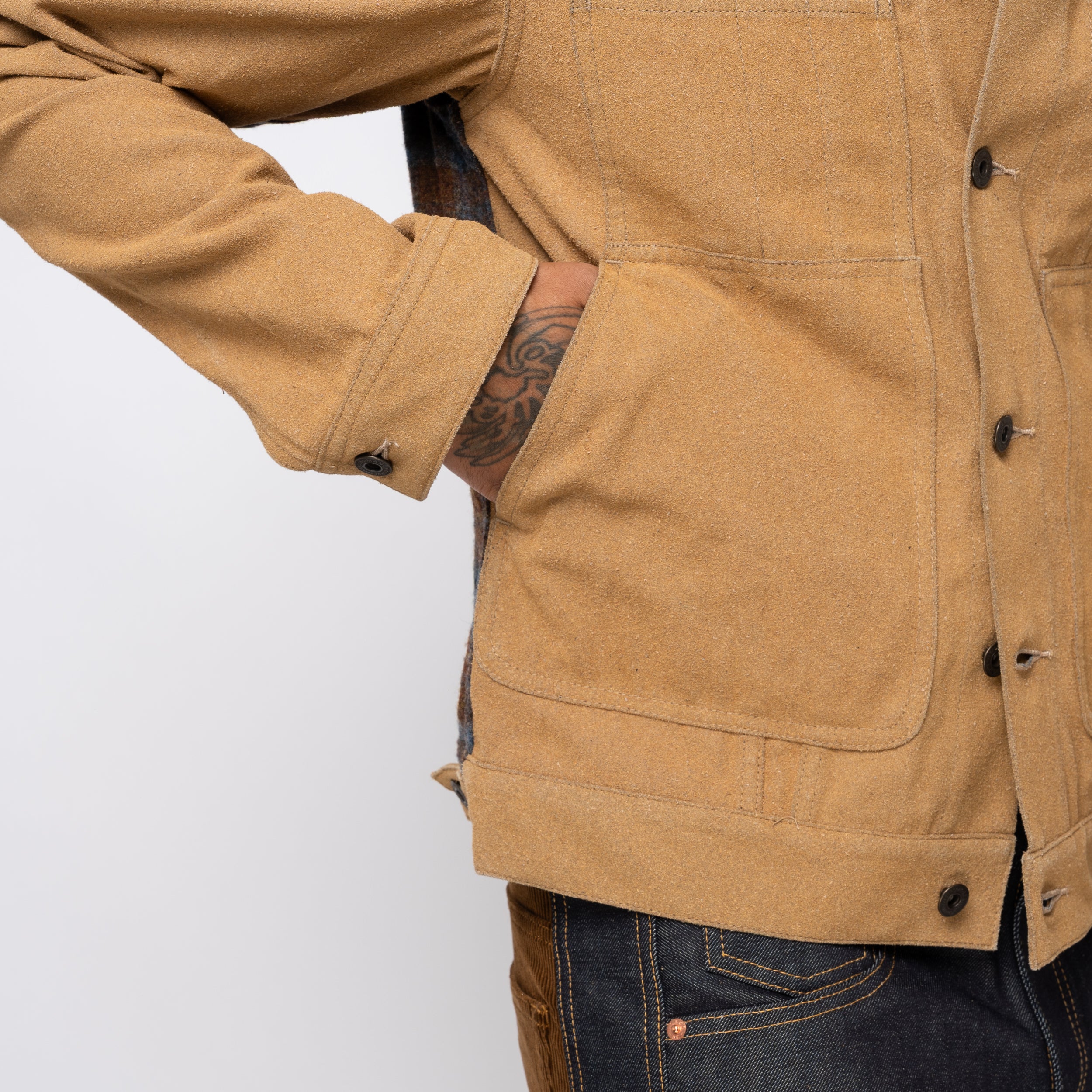 JWM Plaid Work Jacket Brown WP-J015-051-1