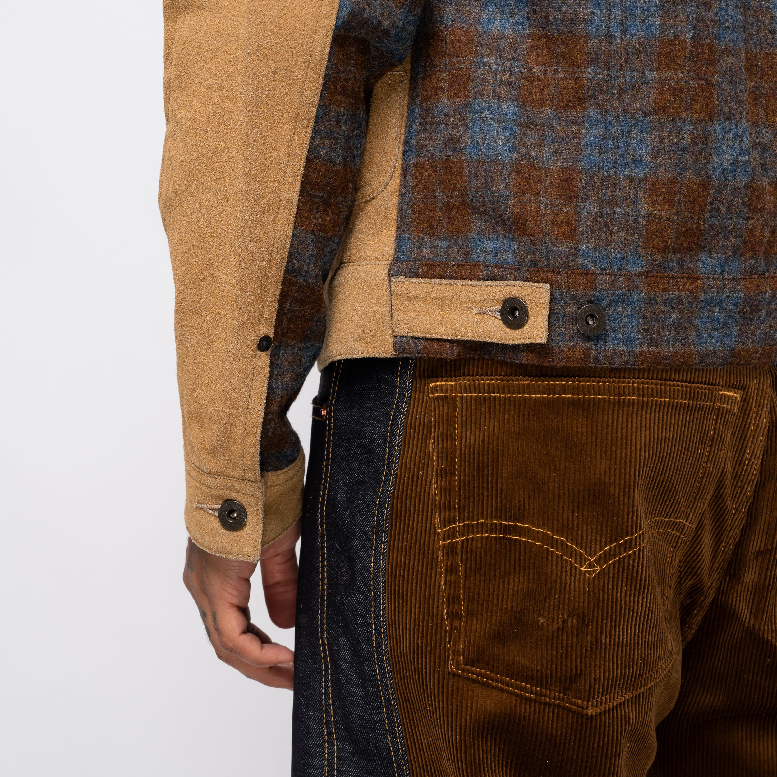 JWM Plaid Work Jacket Brown WP-J015-051-1