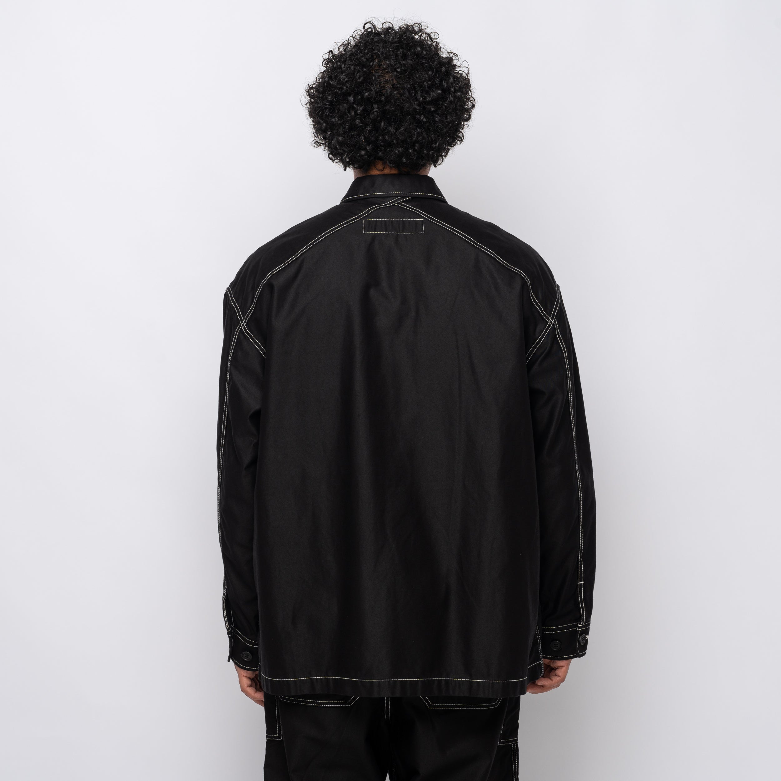CdGH Top Stitch Overshirt Jacket Black HP-J015-051-1