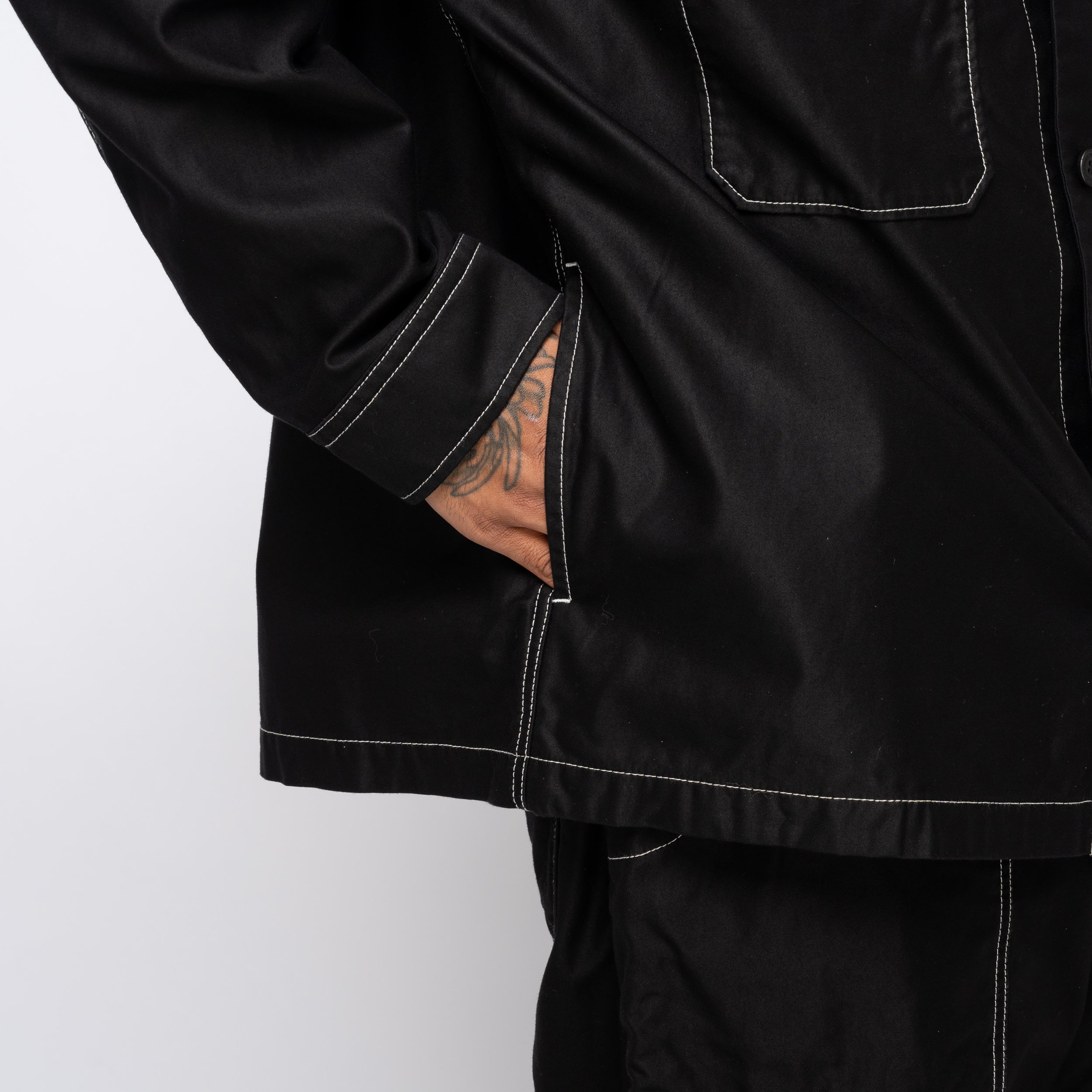 CdGH Top Stitch Overshirt Jacket Black HP-J015-051-1