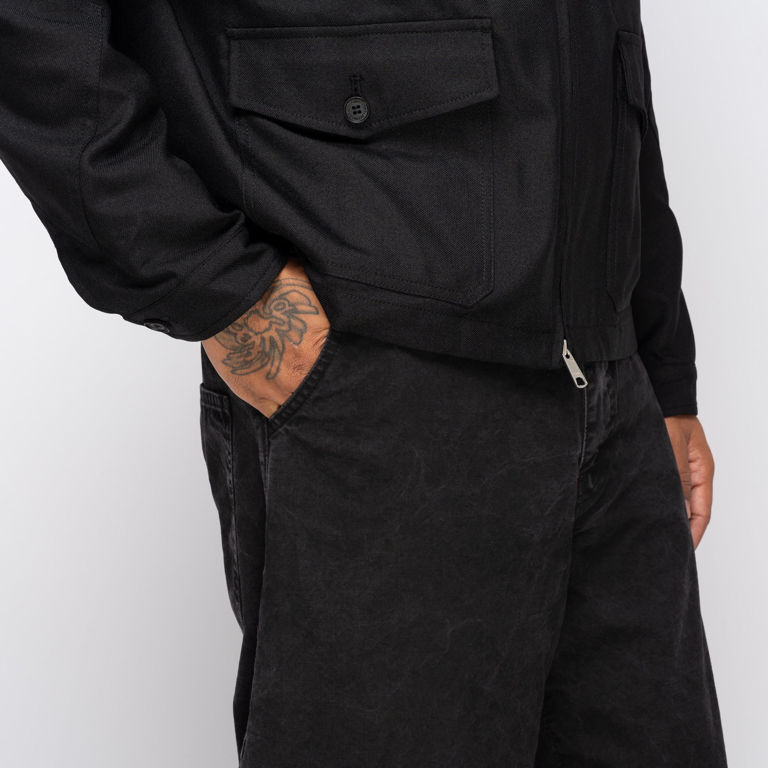 CdGH Curved Hem Jean Washed Black HP-P008-051-1