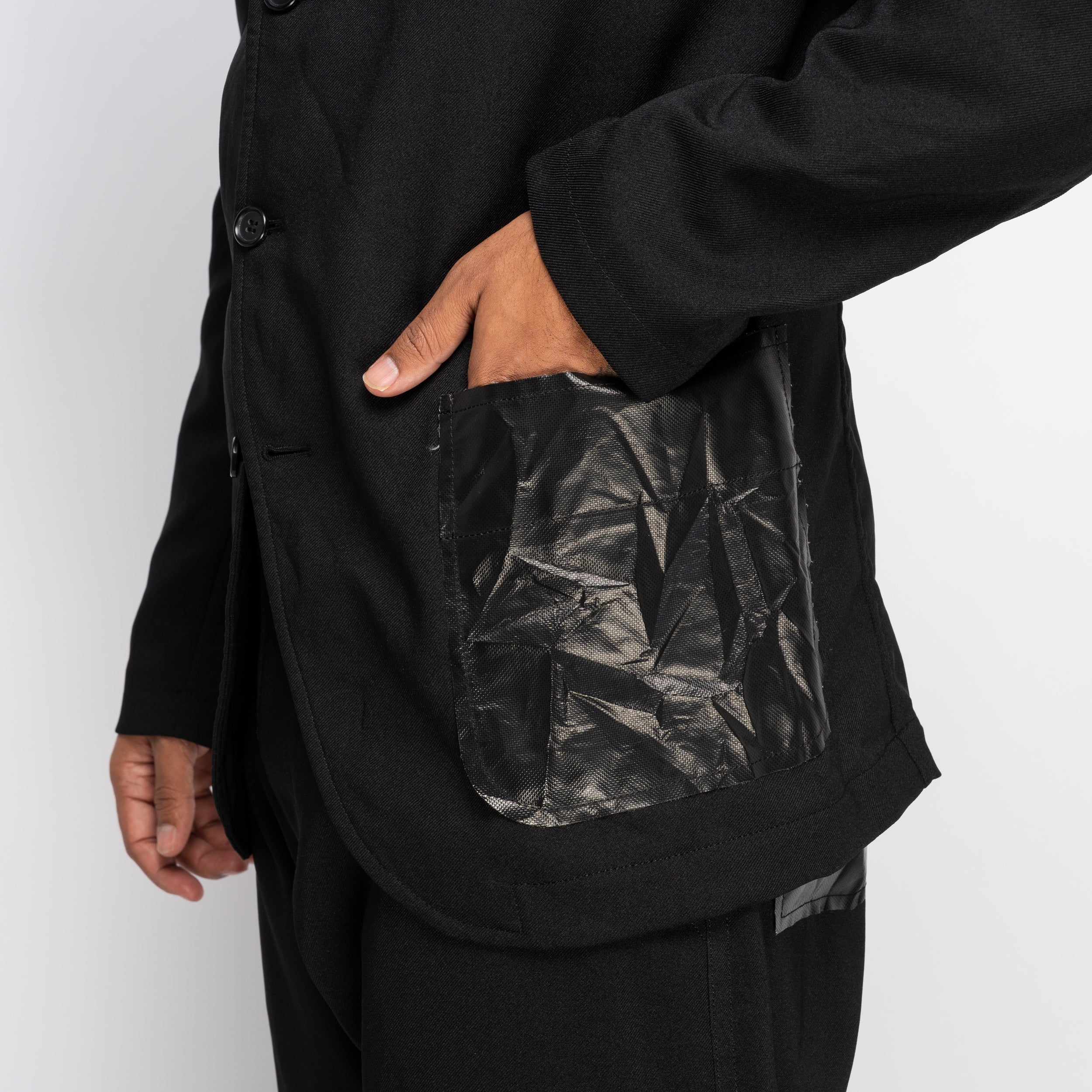 CDG Shirt Patch Pocket Blazer Black FP-J501-W25