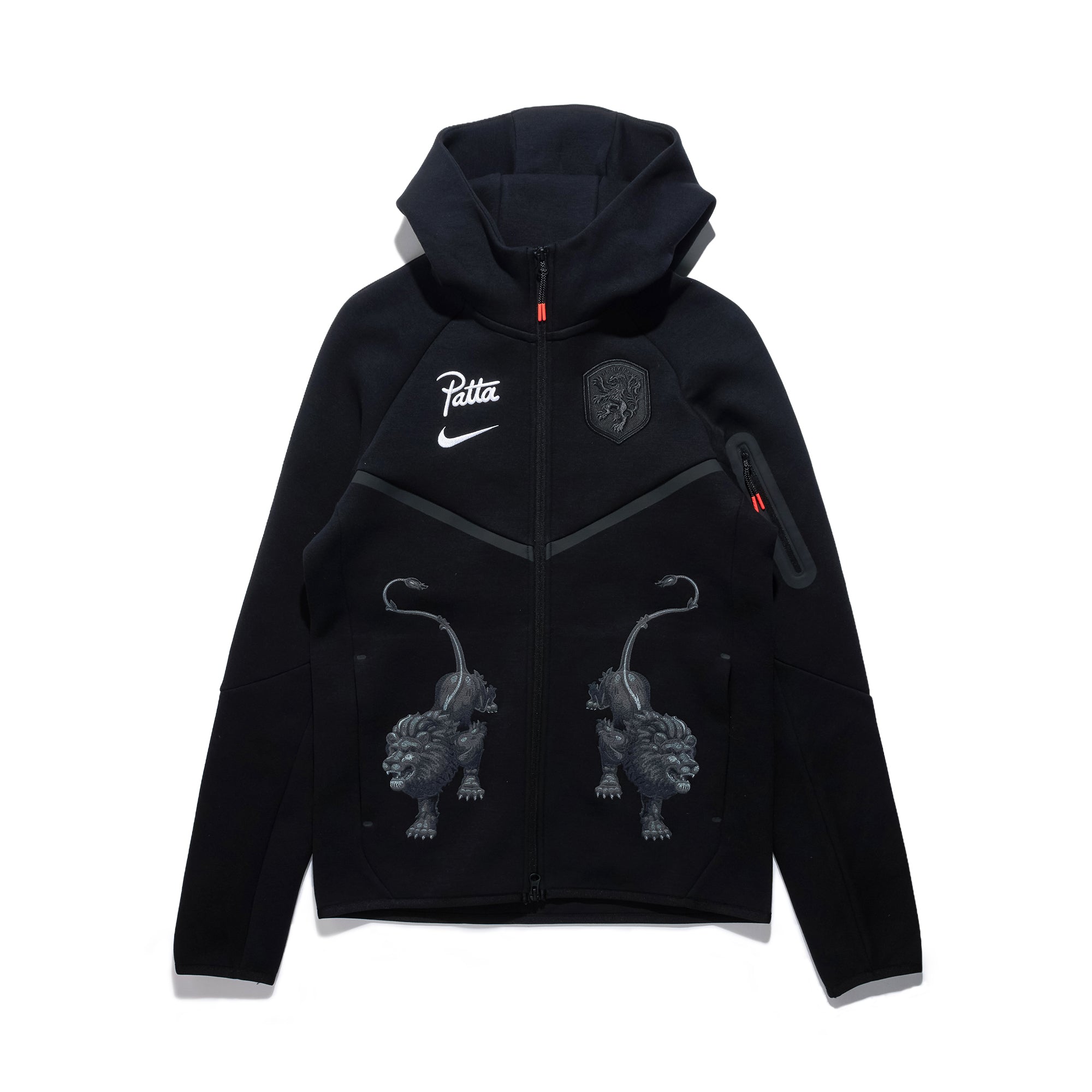 Tech Fleece Full-Zip Hoodie Netherlands Patta Black IM3206-010
