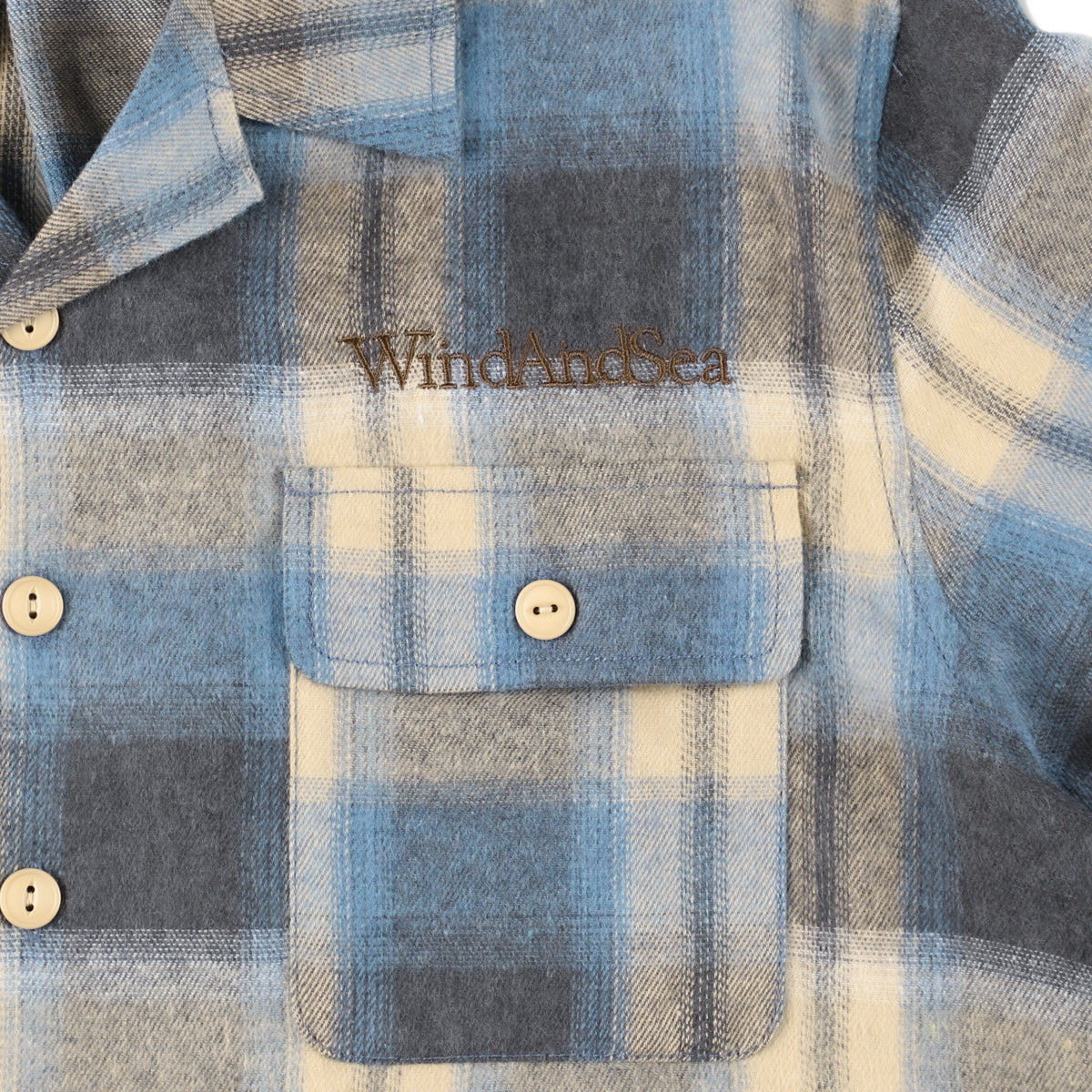 SDT Flannel Open Collar Shirt WDS-O-CLC-24-Q1-SH-01 Blue