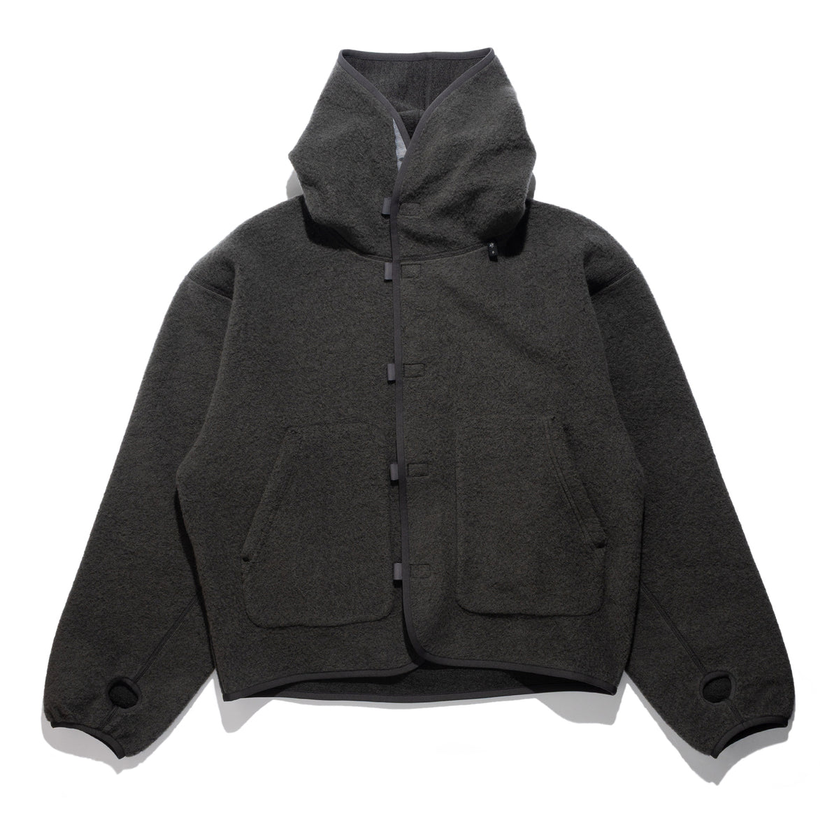 Wool Fleece Hoodie Dark Lava GZ36306