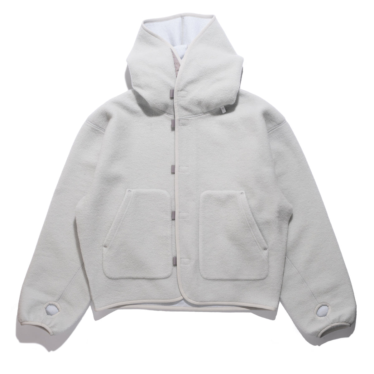 Wool Fleece Hoodie Natural Grey GZ36306