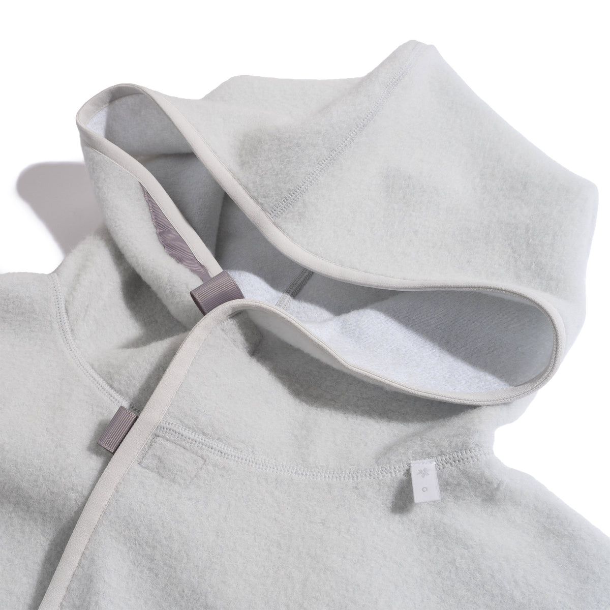 Wool Fleece Hoodie Natural Grey GZ36306