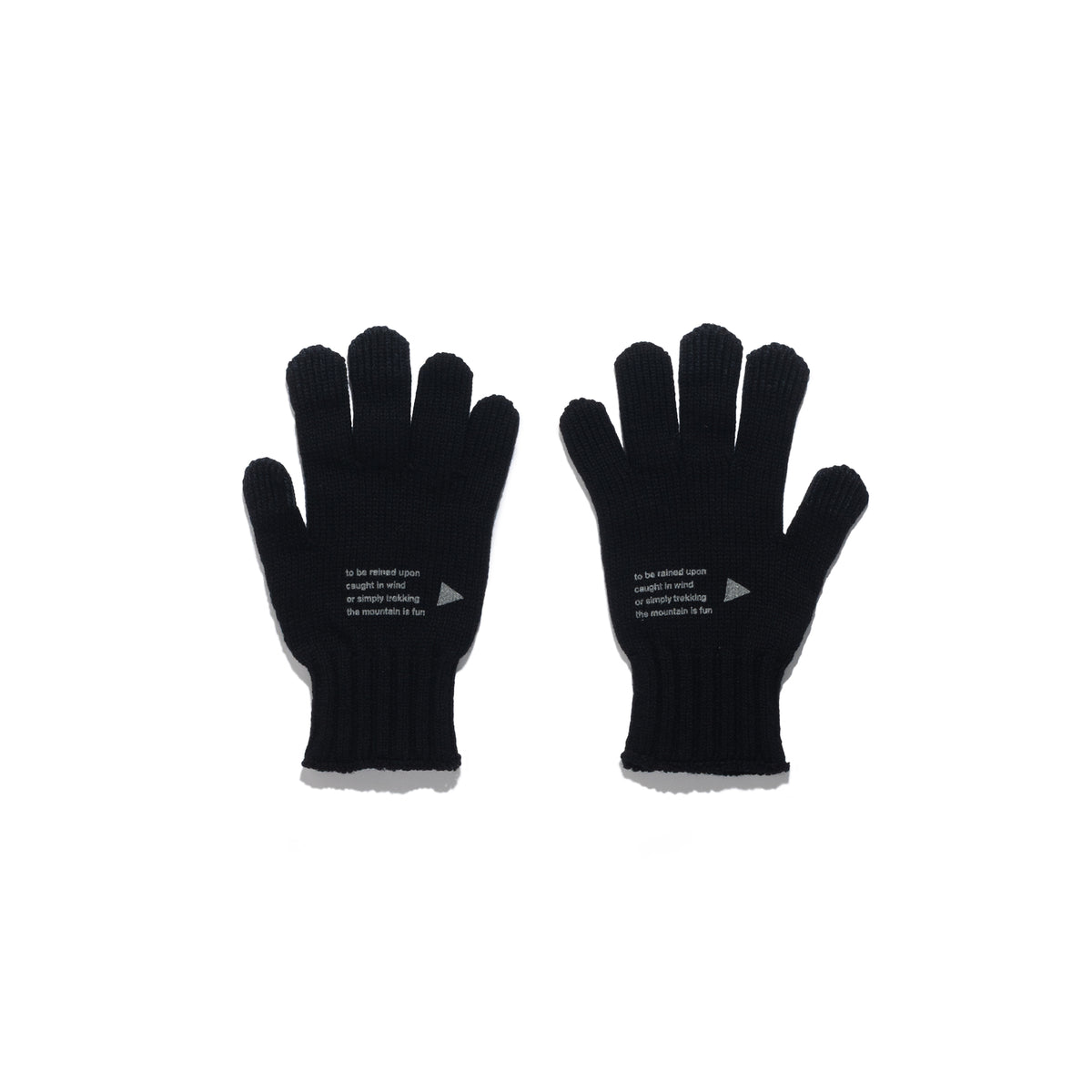 Wool Knit Glove Black 574-6287128