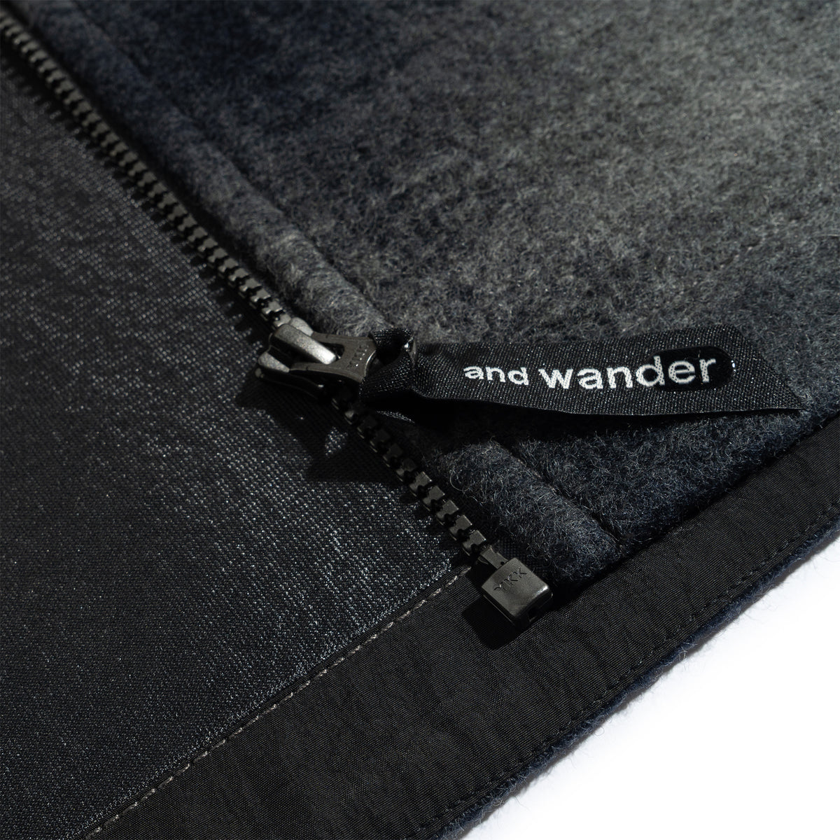 Wool Shaggy Check Zip Jacket Charcoal 574-6281048