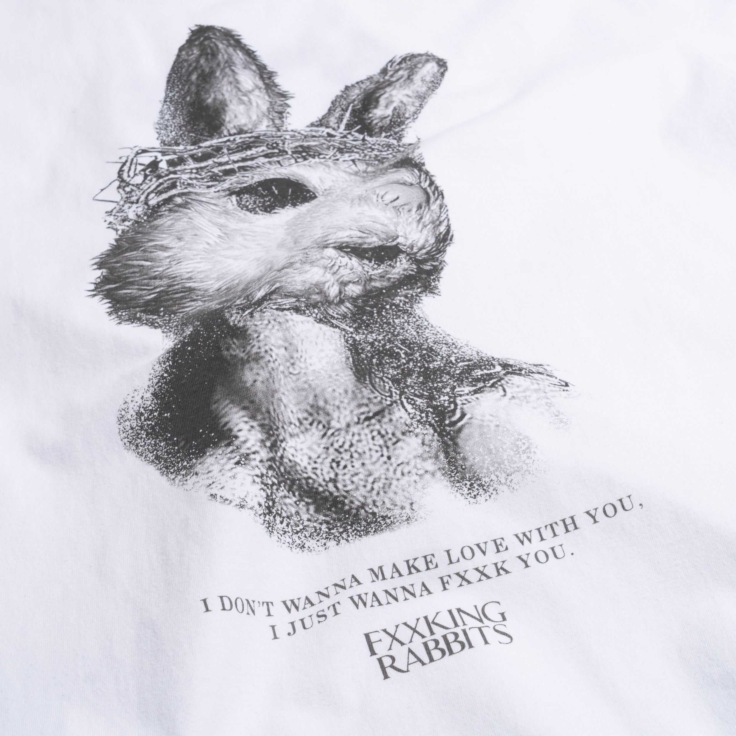 Rabbit Jesus Tee White FRC3655