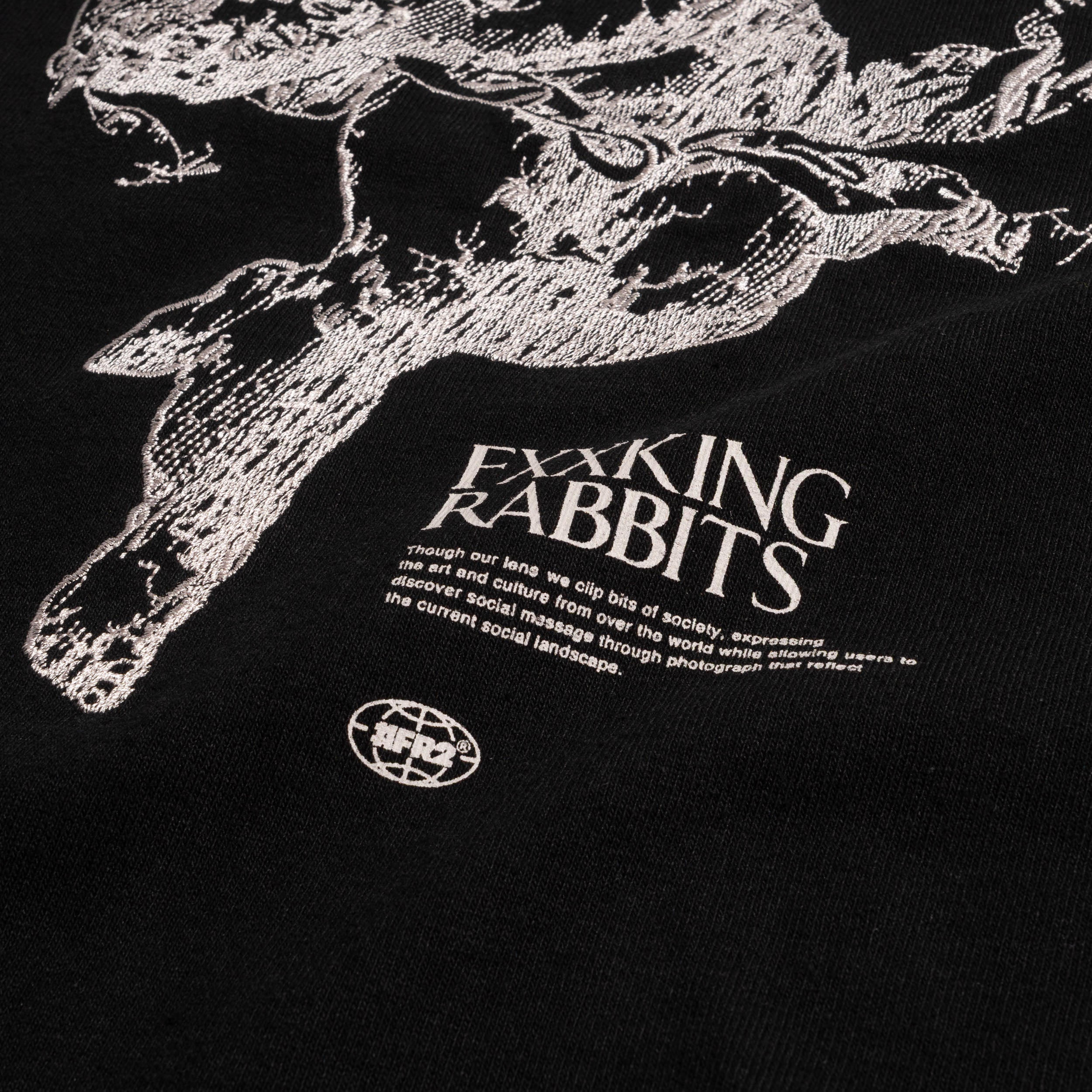 Embroidery Angel Tee Black FRC3659