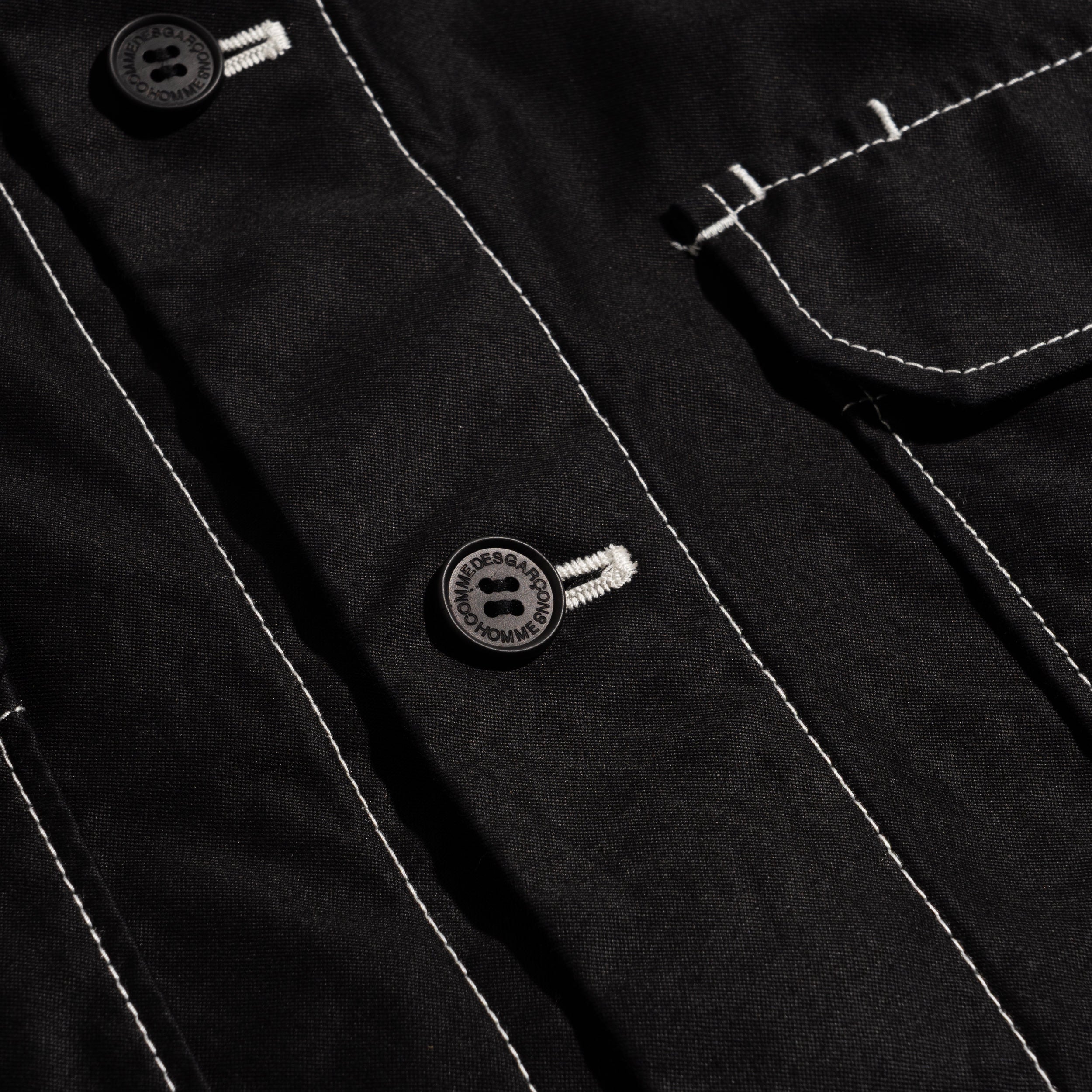 CdGH Top Stitch Overshirt Jacket Black HP-J015-051-1