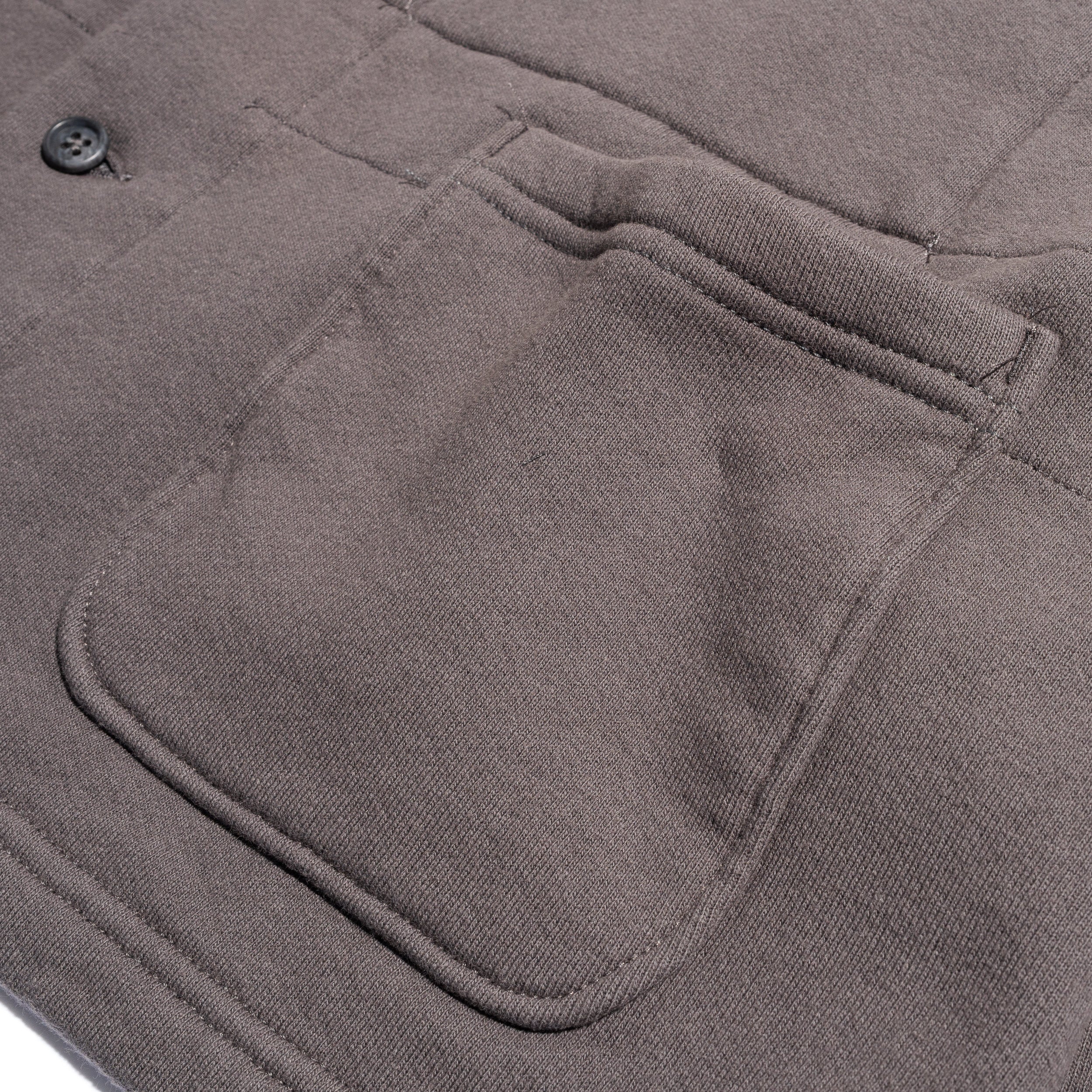 EG Knit Cardigan Graphite 12oz Cotton Fleece 25F1B030