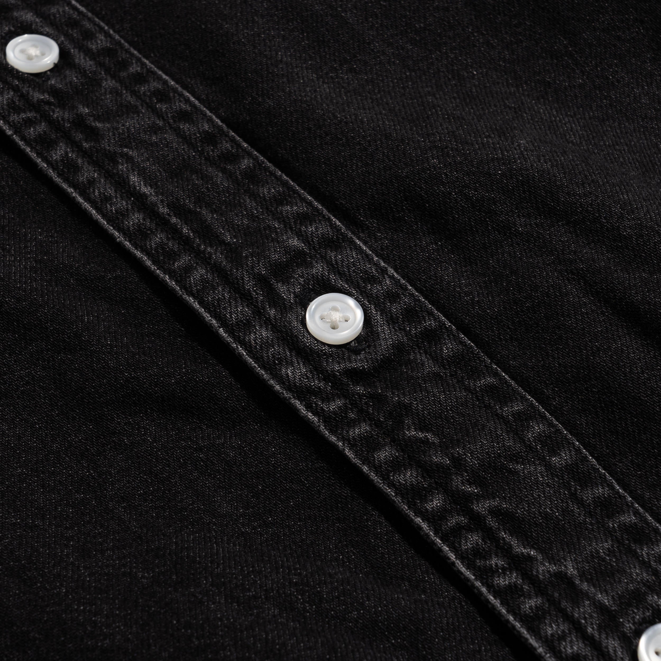 L/S Lucas Shirt 8.5oz Black Stone Washed I034525