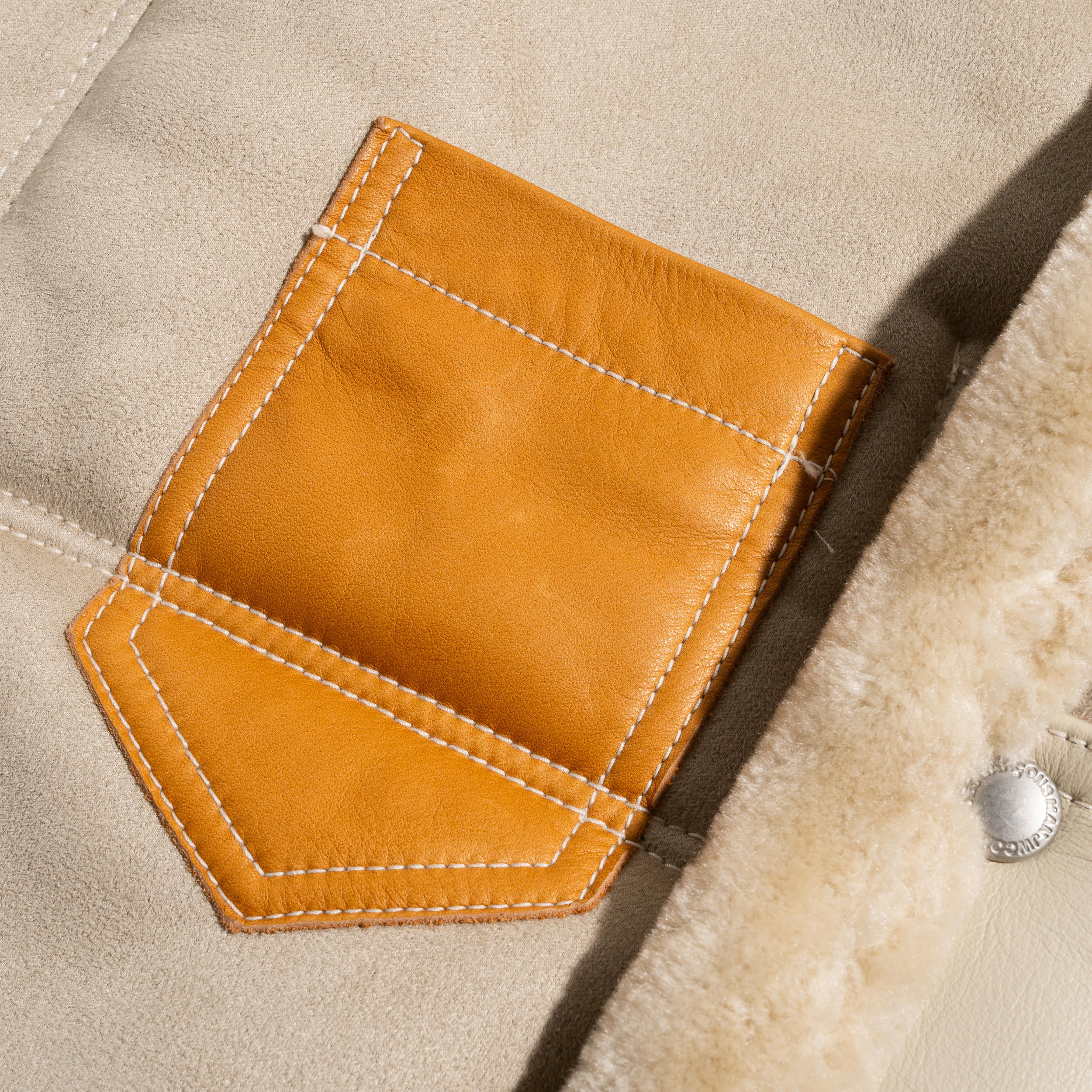 JWM Shearling Work Jacket Beige WP-J025-051-1