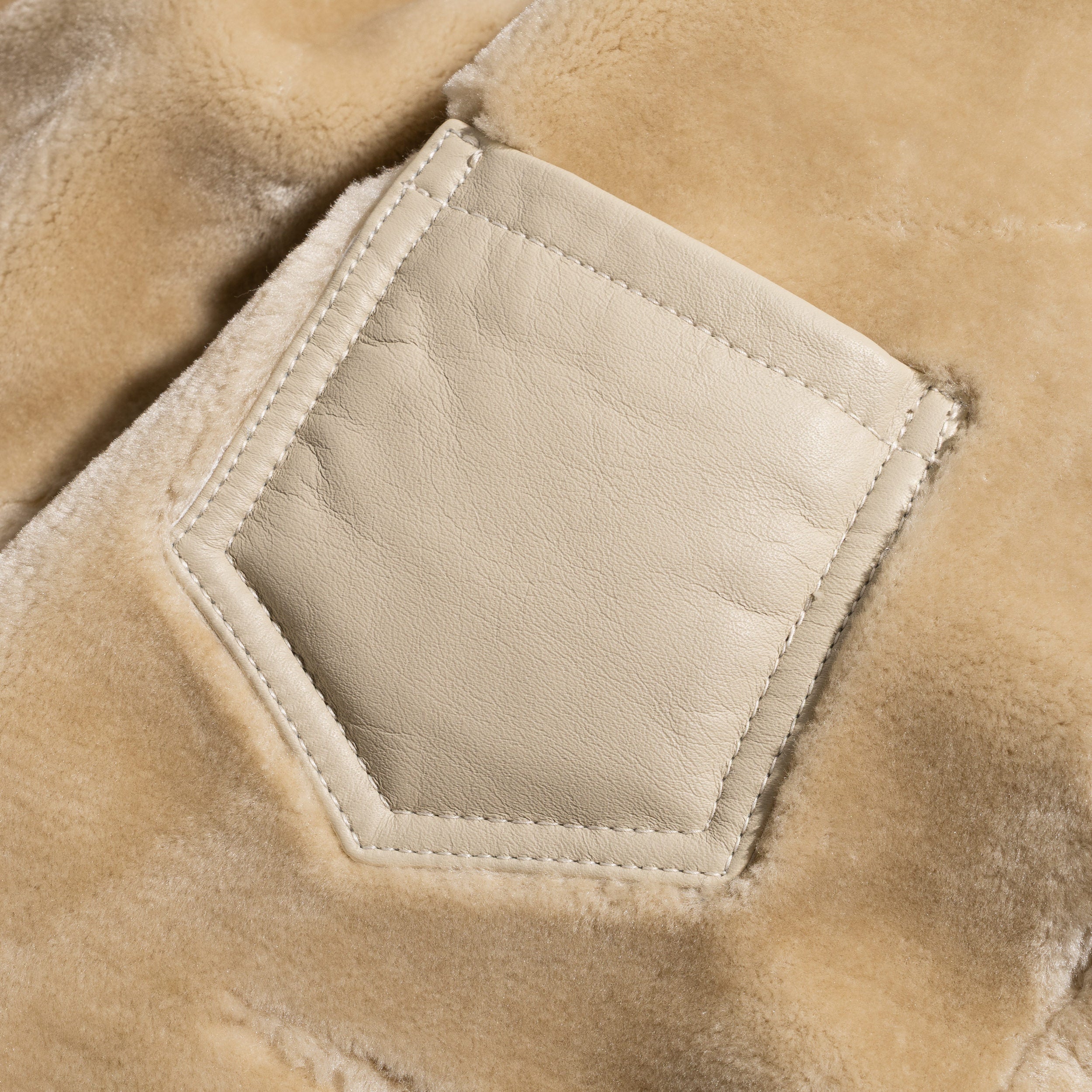 JWM Shearling Work Jacket Beige WP-J025-051-1