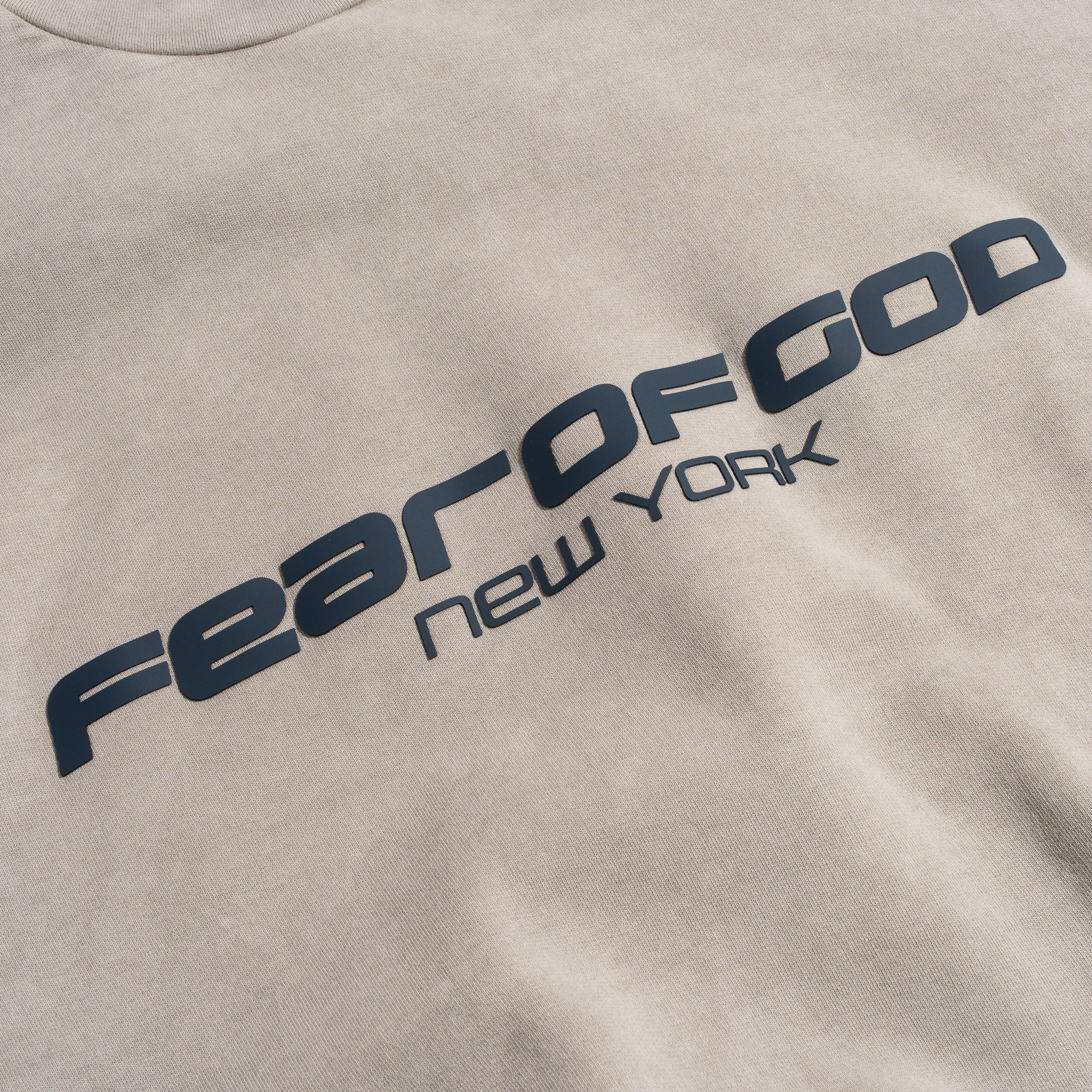 Cropped Relaxed Sweatshirt New York Smoke Grey 192HO256891F